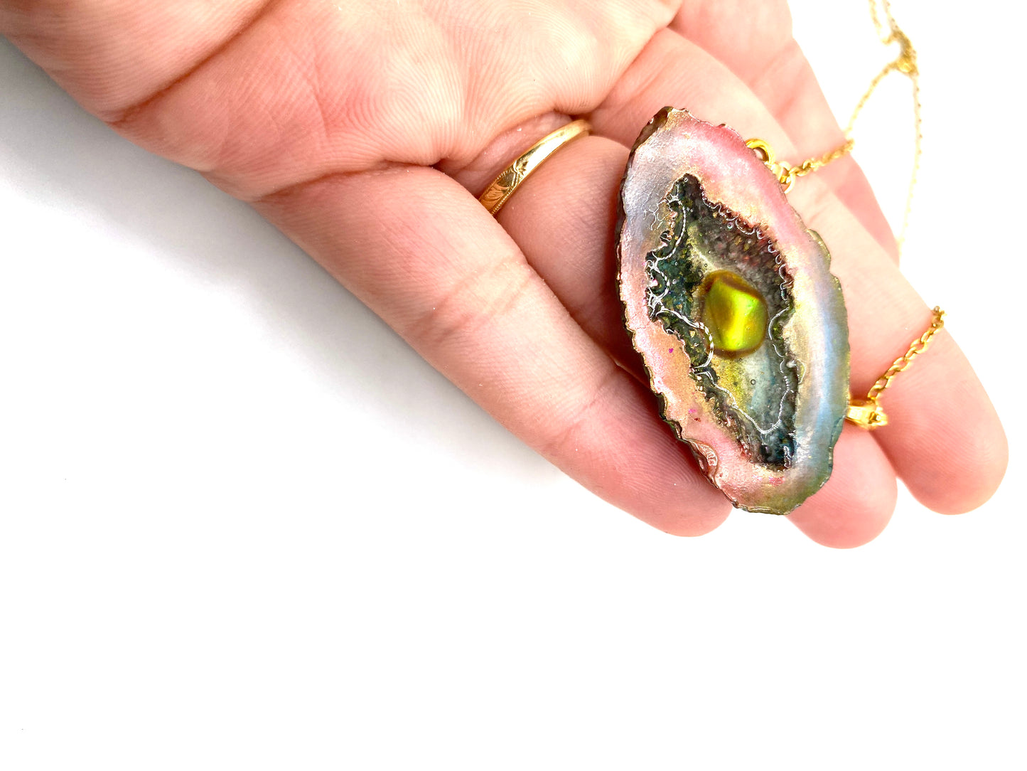 Mood Sea Glass™ Geode Pendant