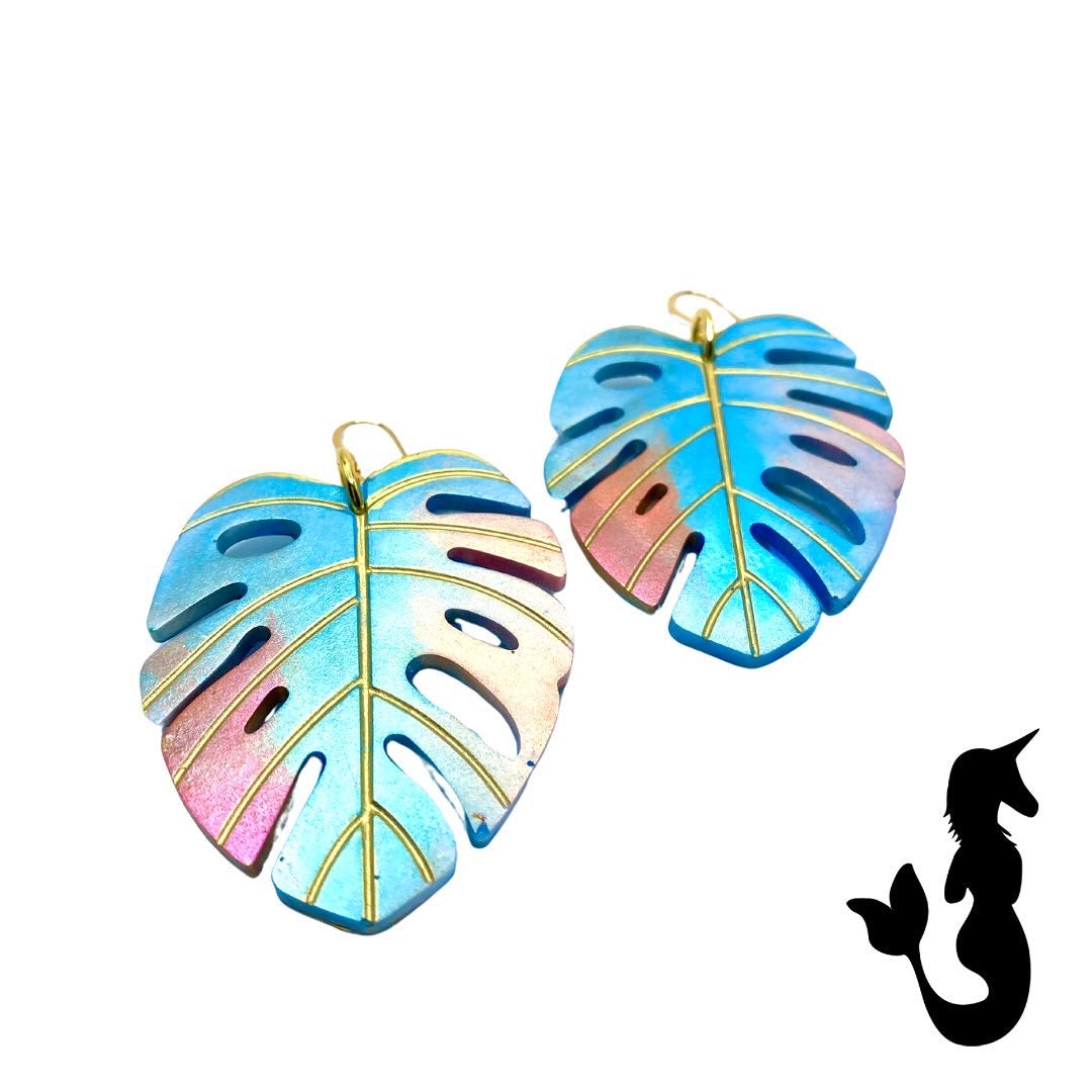 Monstera Earrings
