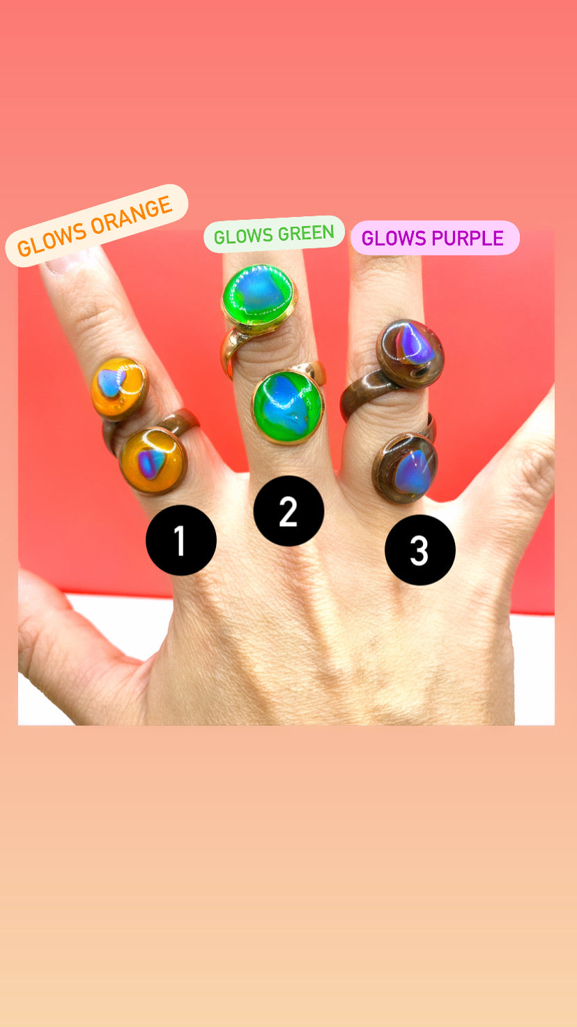 Mood Sea Glass™ Glow Rings