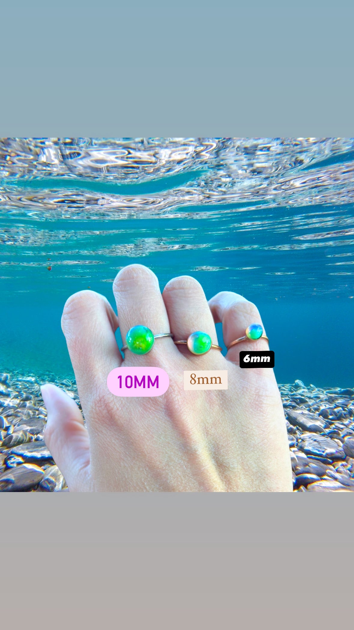 Silver Mood Sea Glass™ Ring