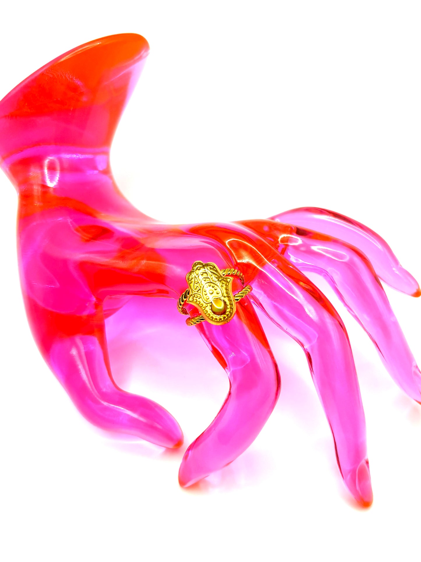 Mood Sea Glass™ Hamsa Ring