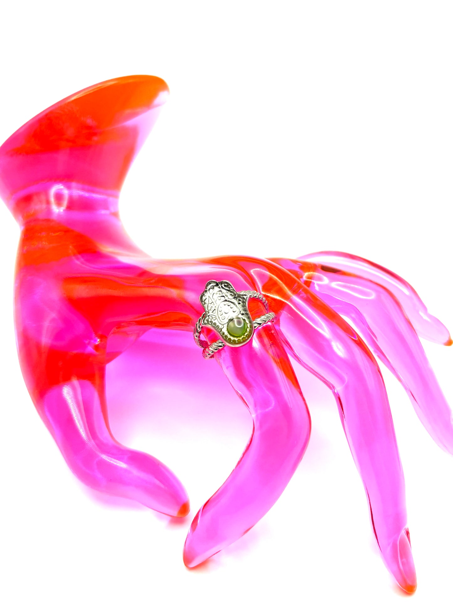 Mood Sea Glass™ Hamsa Ring