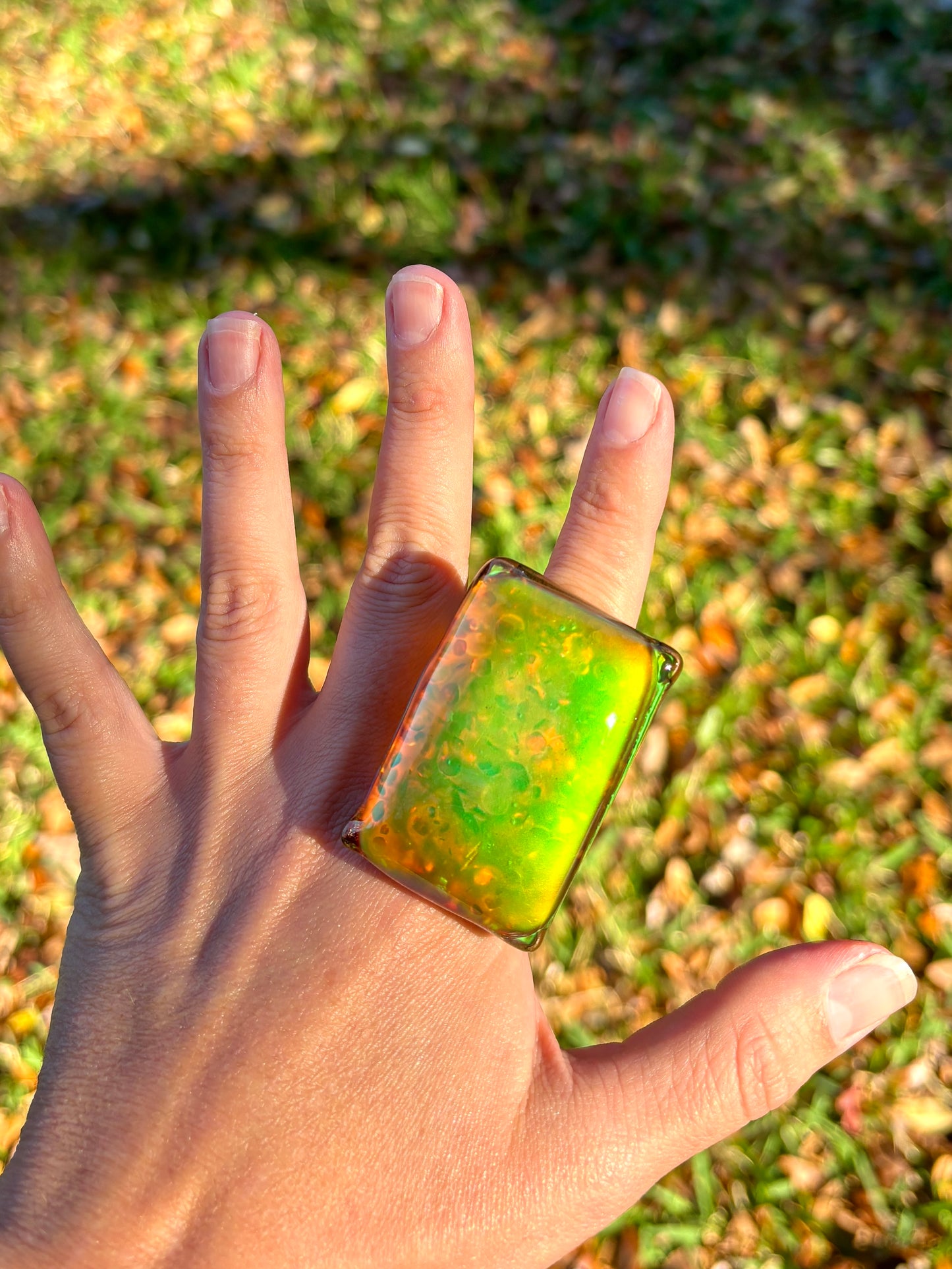 Color Changing Amber Mood Ring