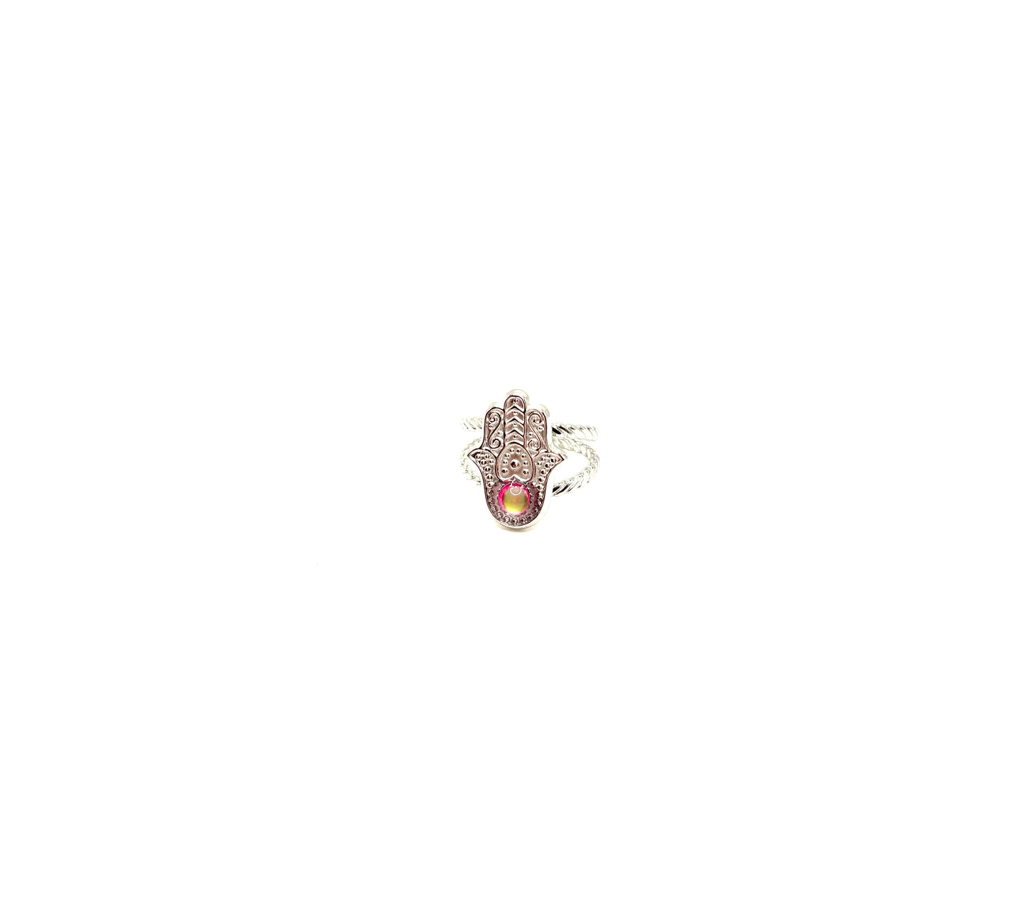 Mood Color Changing Glow Hamsa Ring