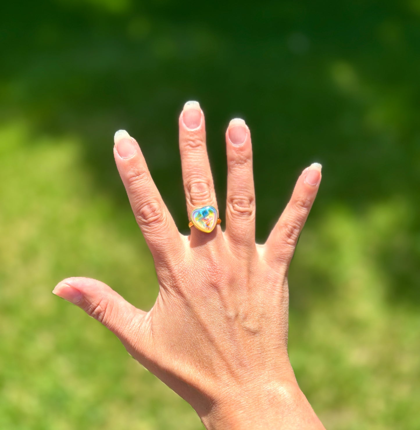 Mood Sea Glass™ Heart Ring