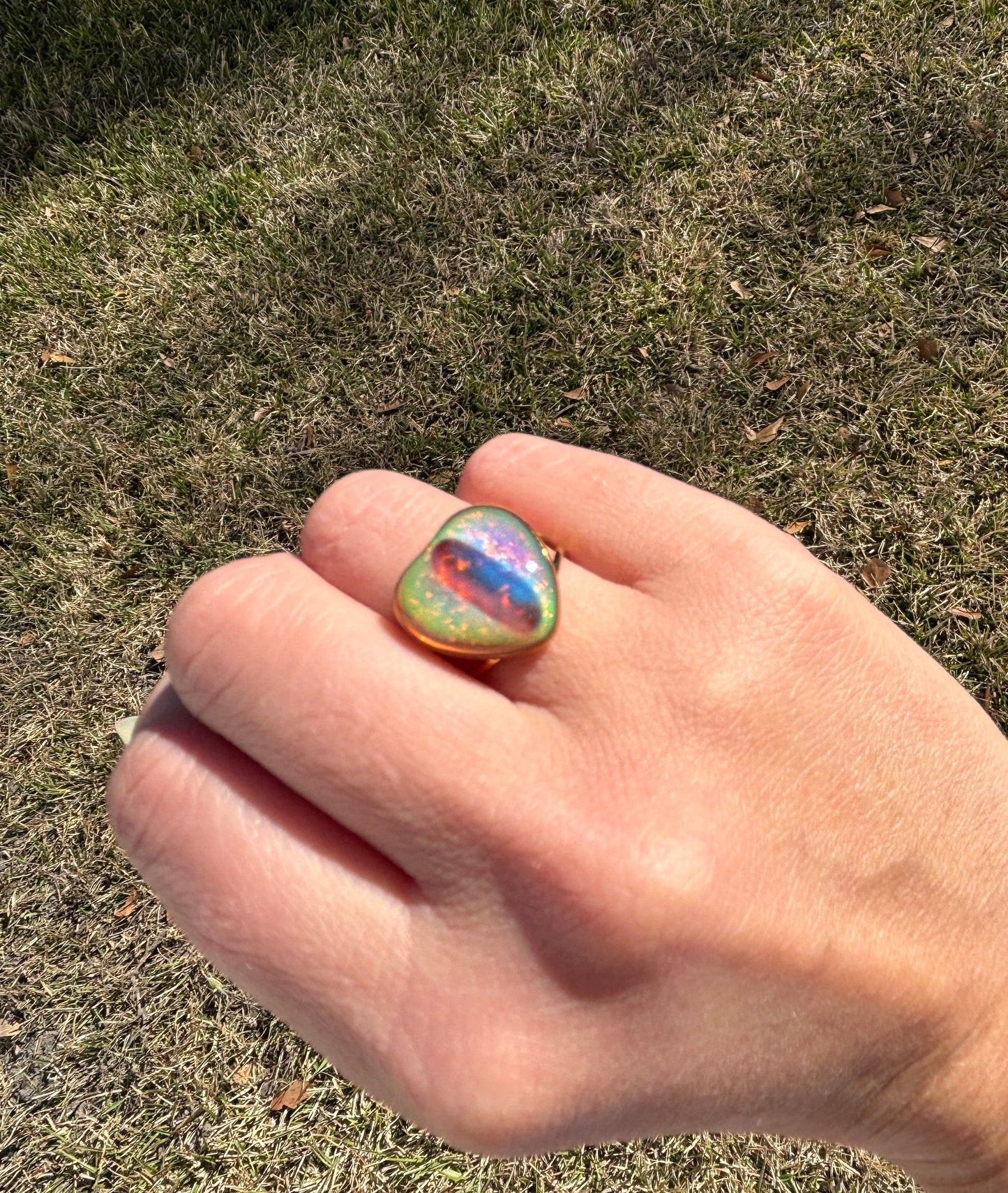 Mood Sea Glass™ Heart Ring