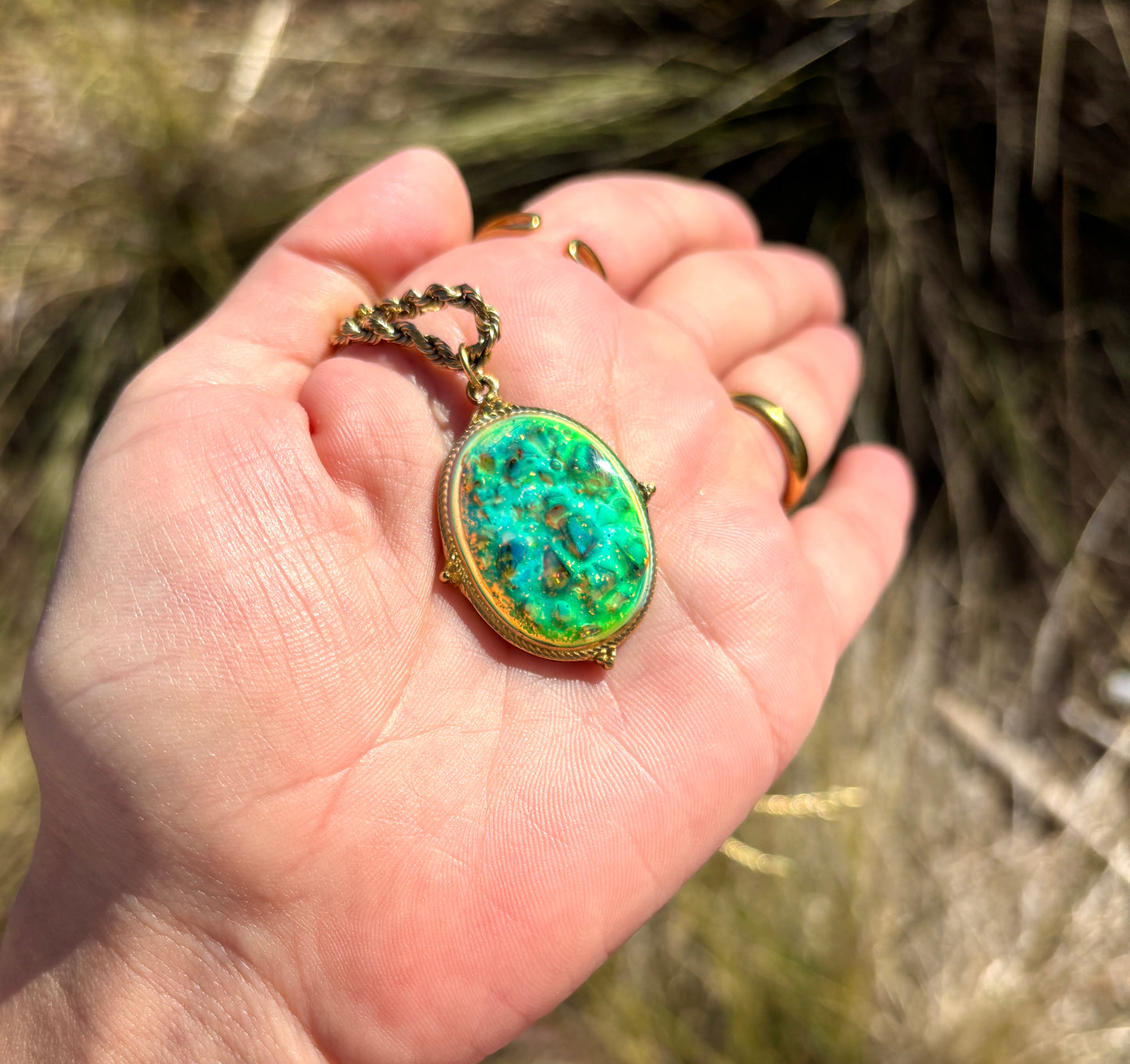 Mood Sea Glass™ Gold Necklace