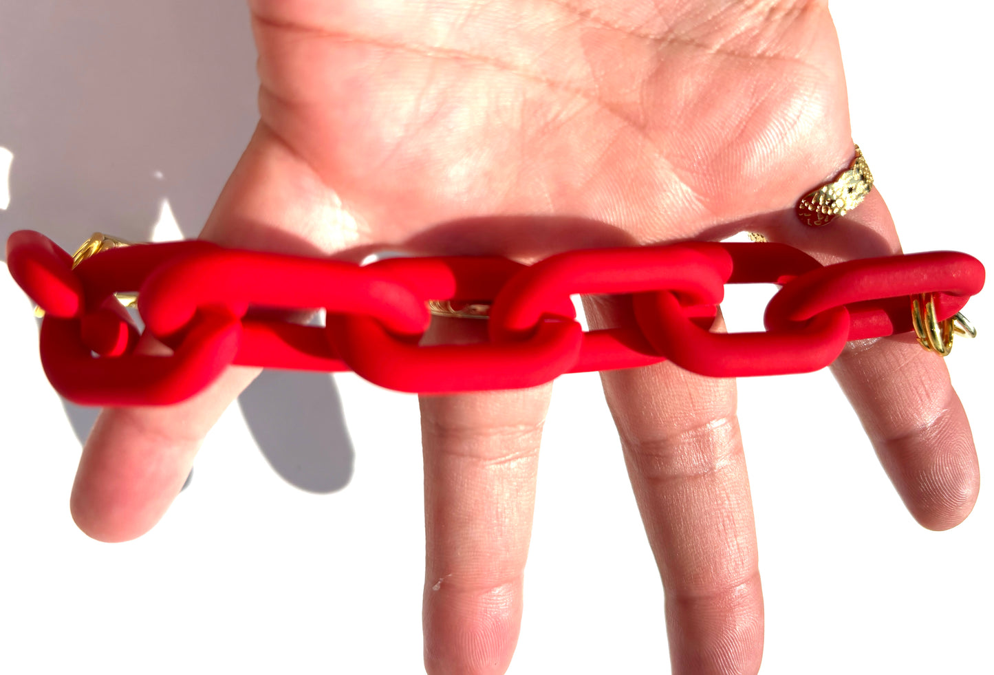 Red Matte Acrylic Chain