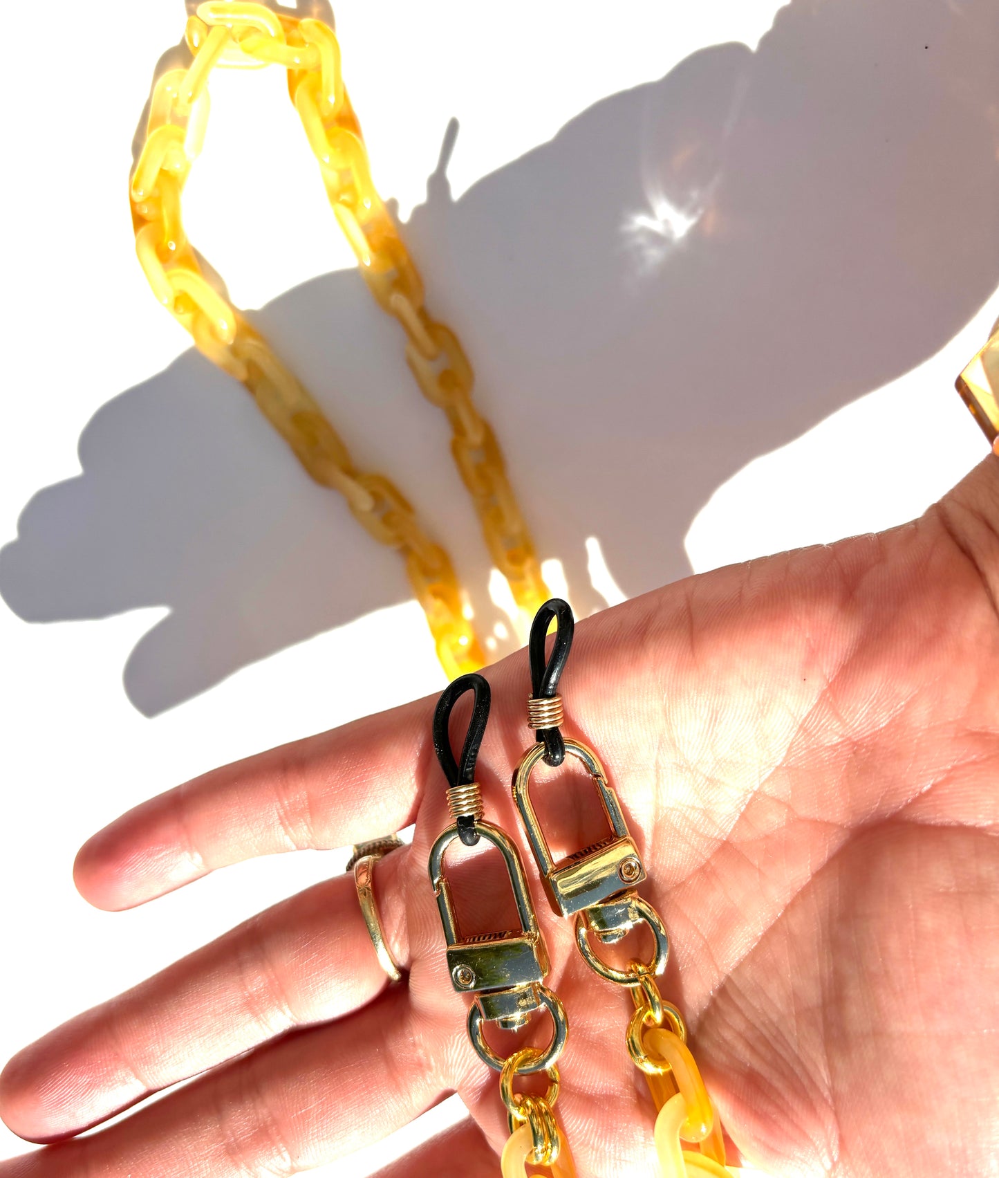 Translucent Honey Onyx Acrylic Chain