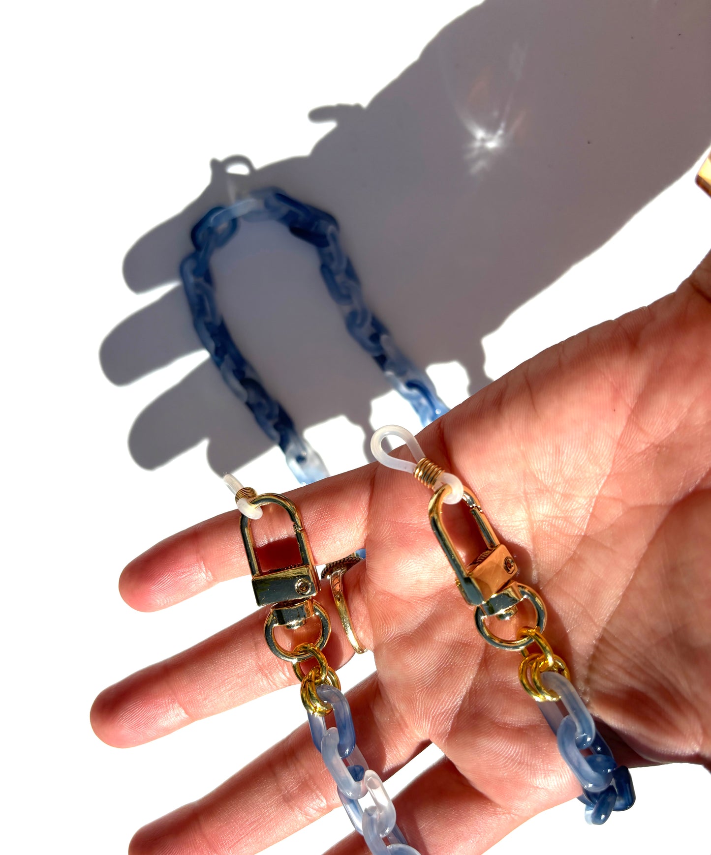 Marbled Denim Acrylic Chain