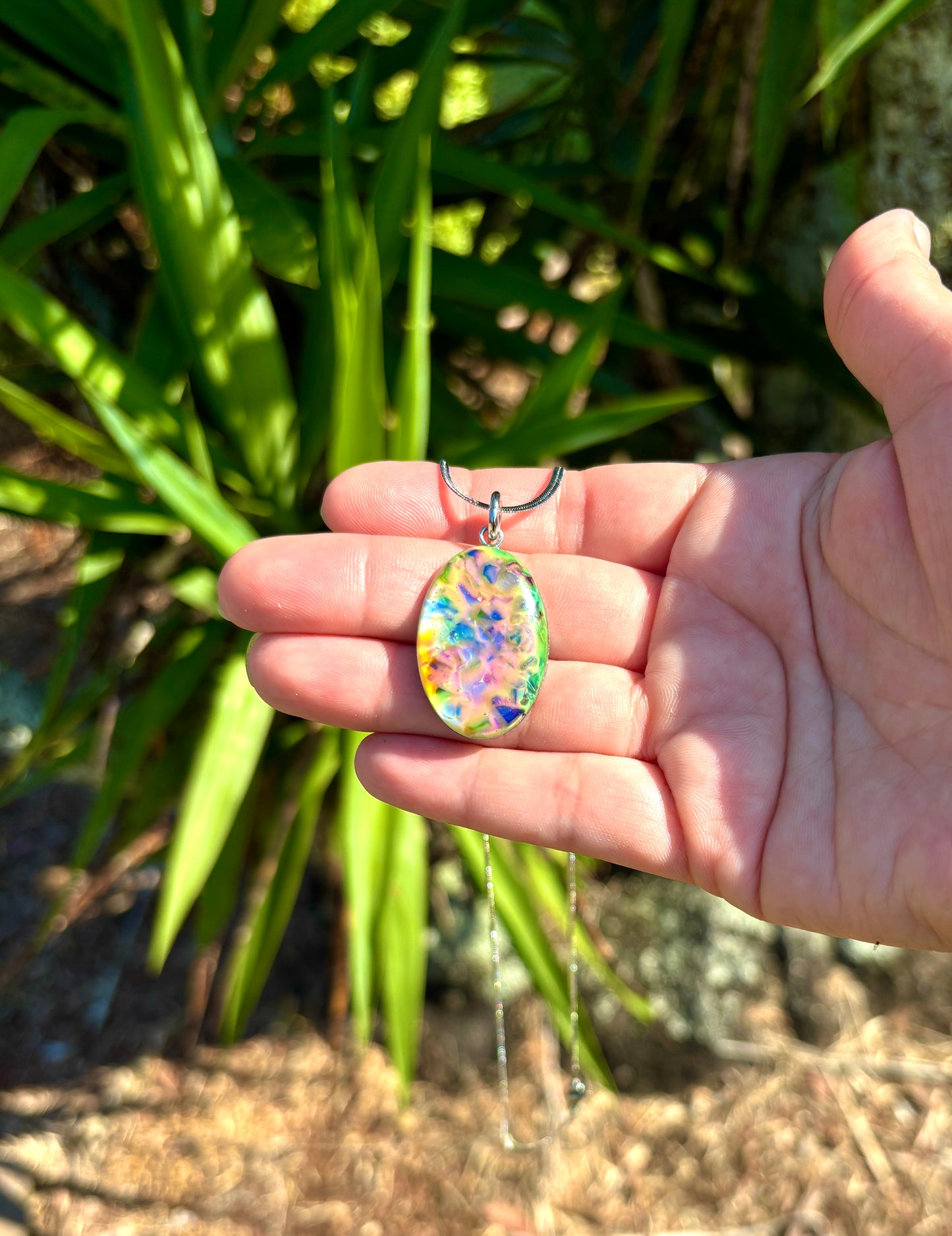 Mood Sea Glass™ Oval Necklace