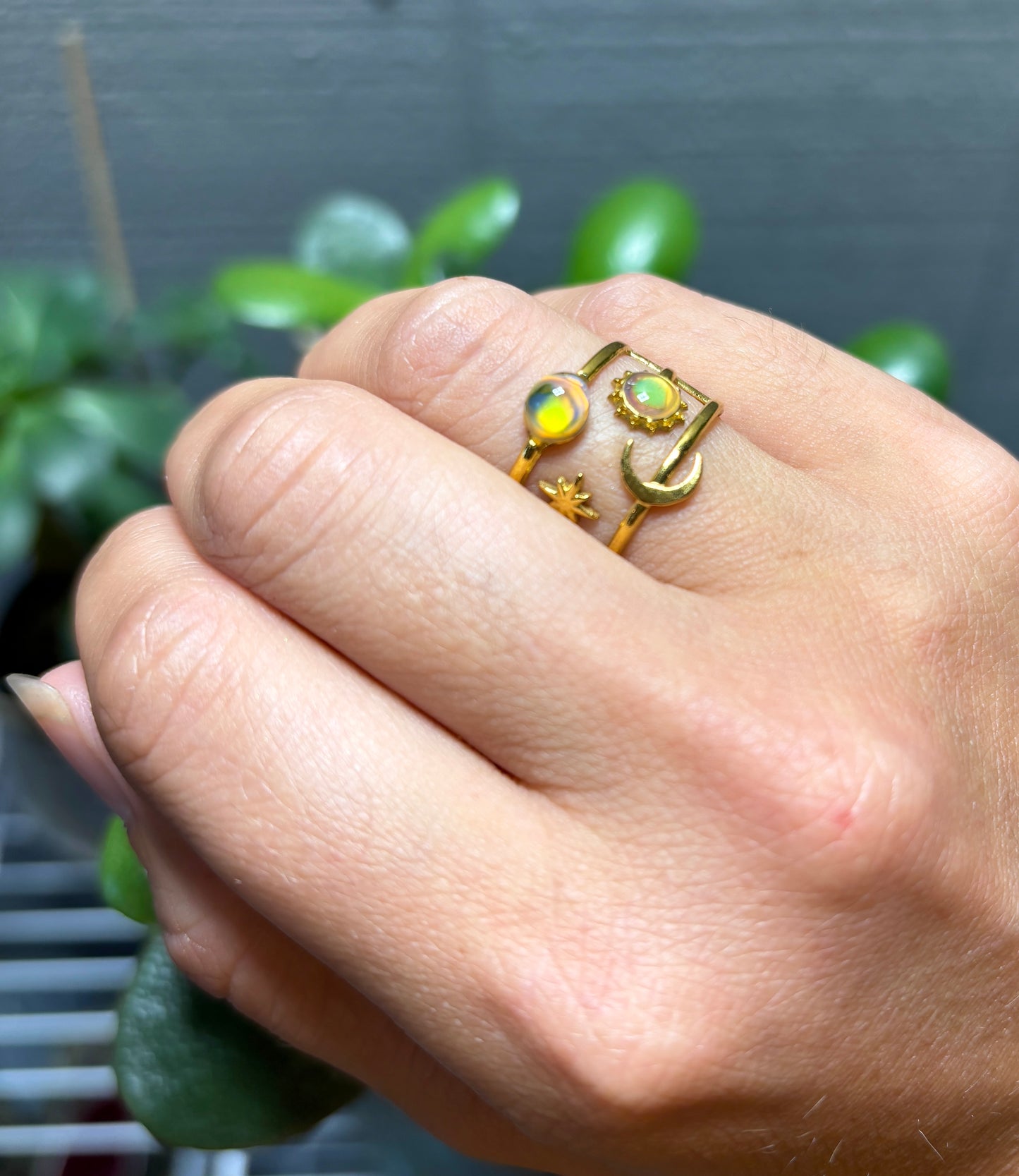 Mood Sea Glass™ Sun and Moon Ring