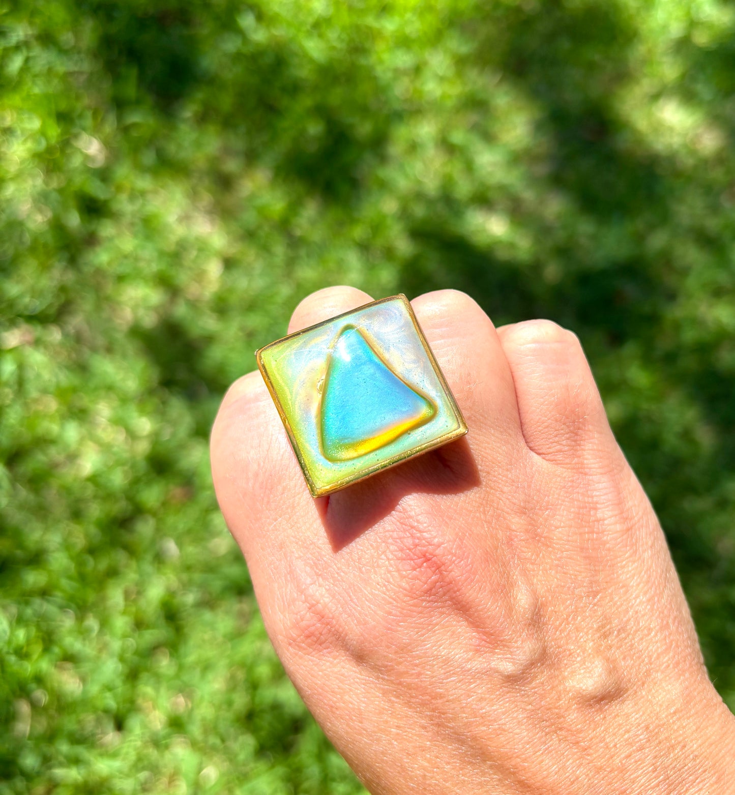 Mood Sea Glass™ Statement Ring