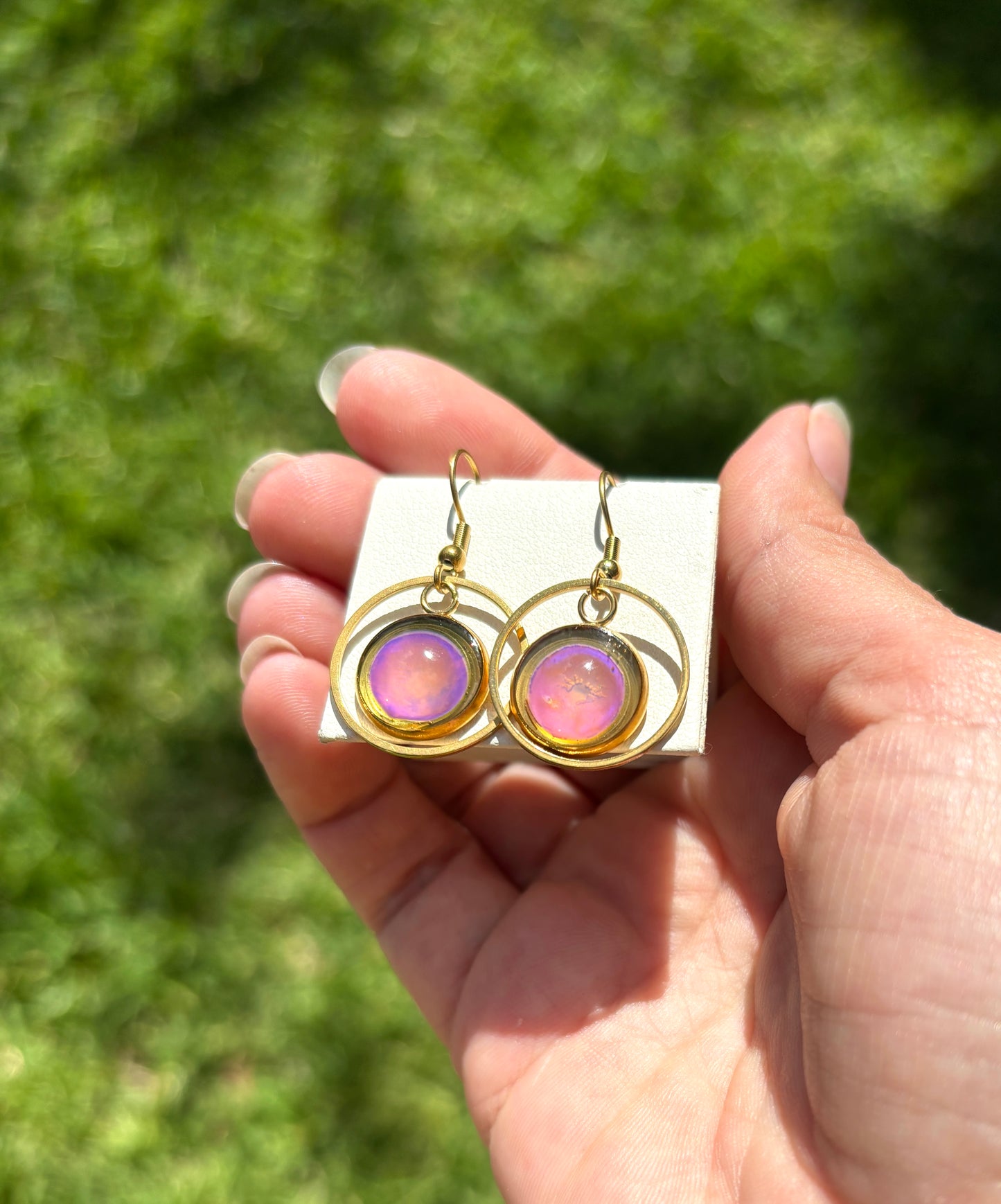 Mood Color Changing Circle Earrings