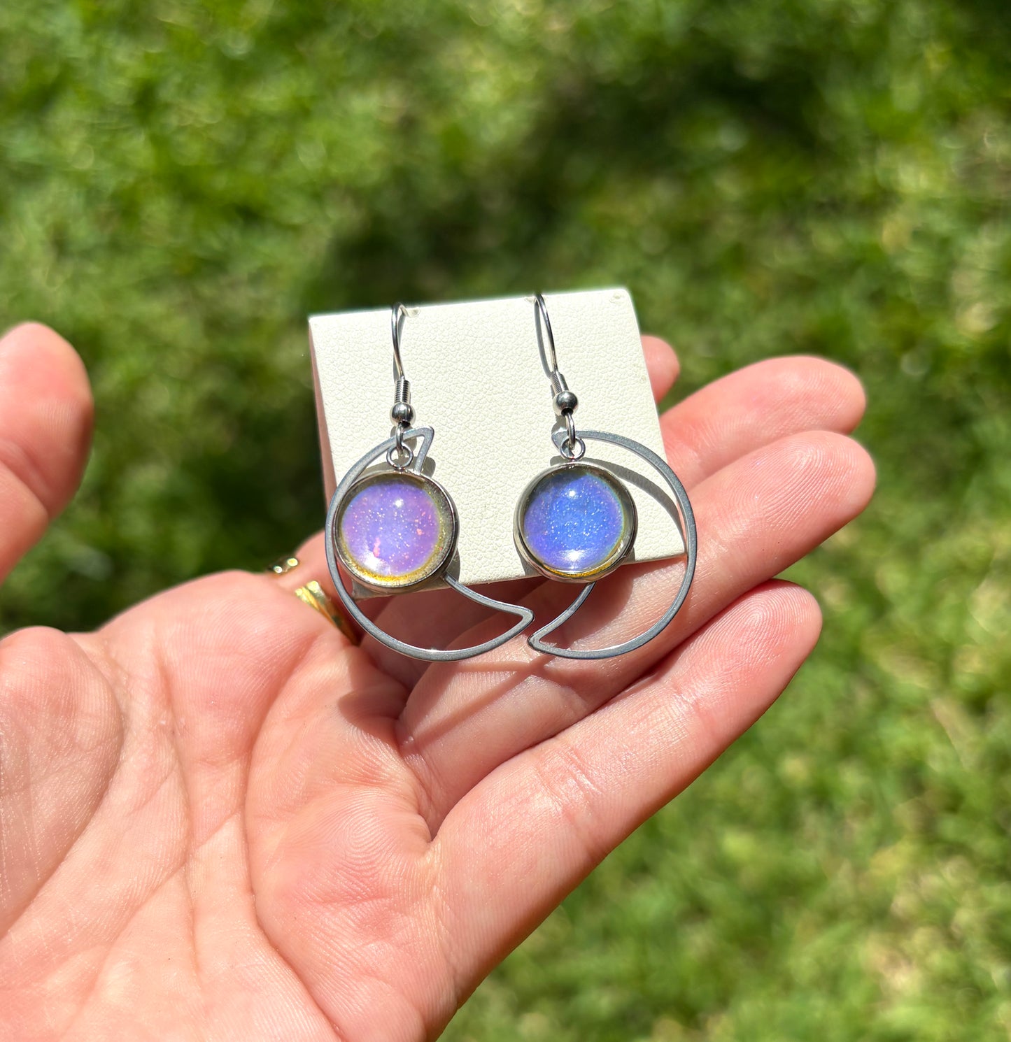 Mood Color Changing Moon Earrings
