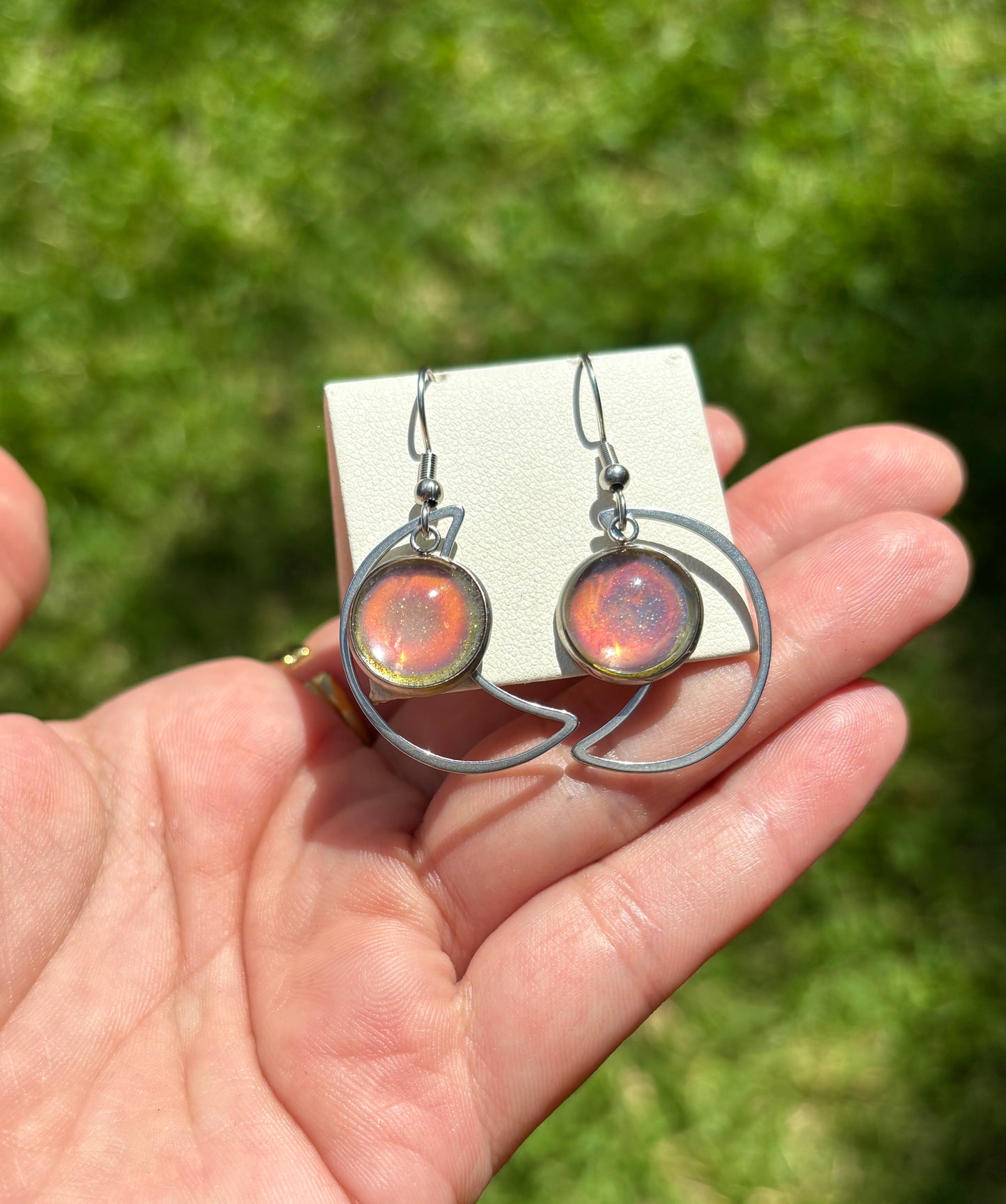 Mood Color Changing Moon Earrings