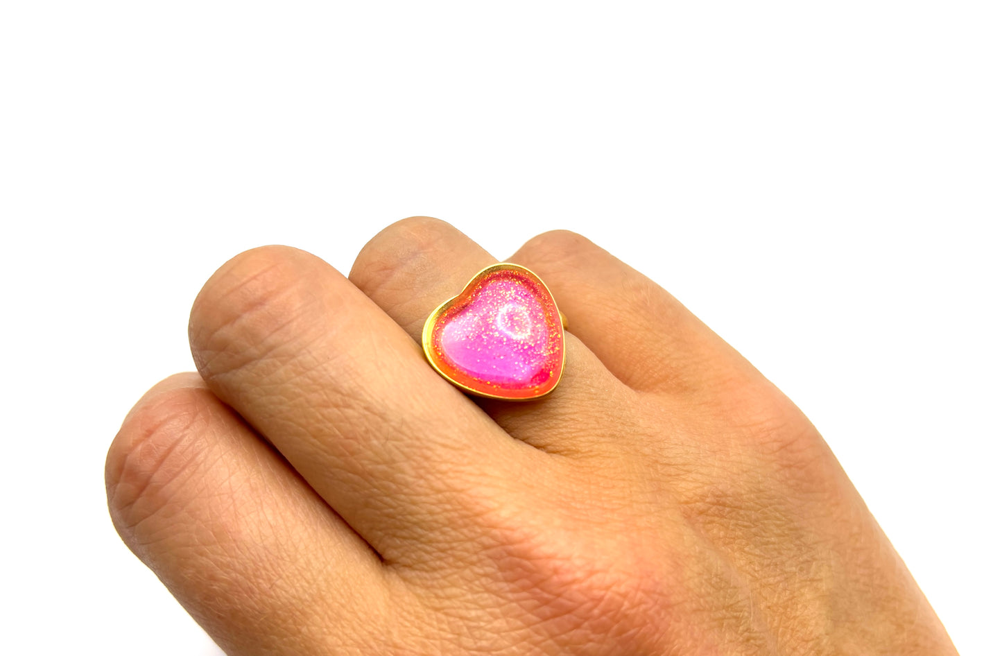 Mood Color Changing Glow Heart Ring