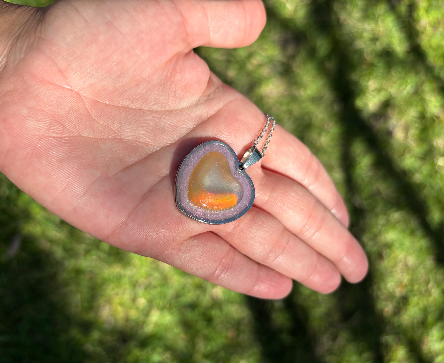 Color Changing Heart Pendant