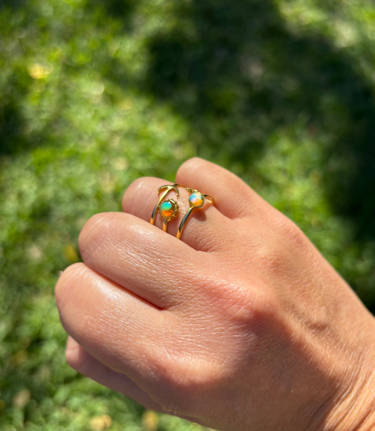 Mood Sea Glass™ Sun and Moon Ring