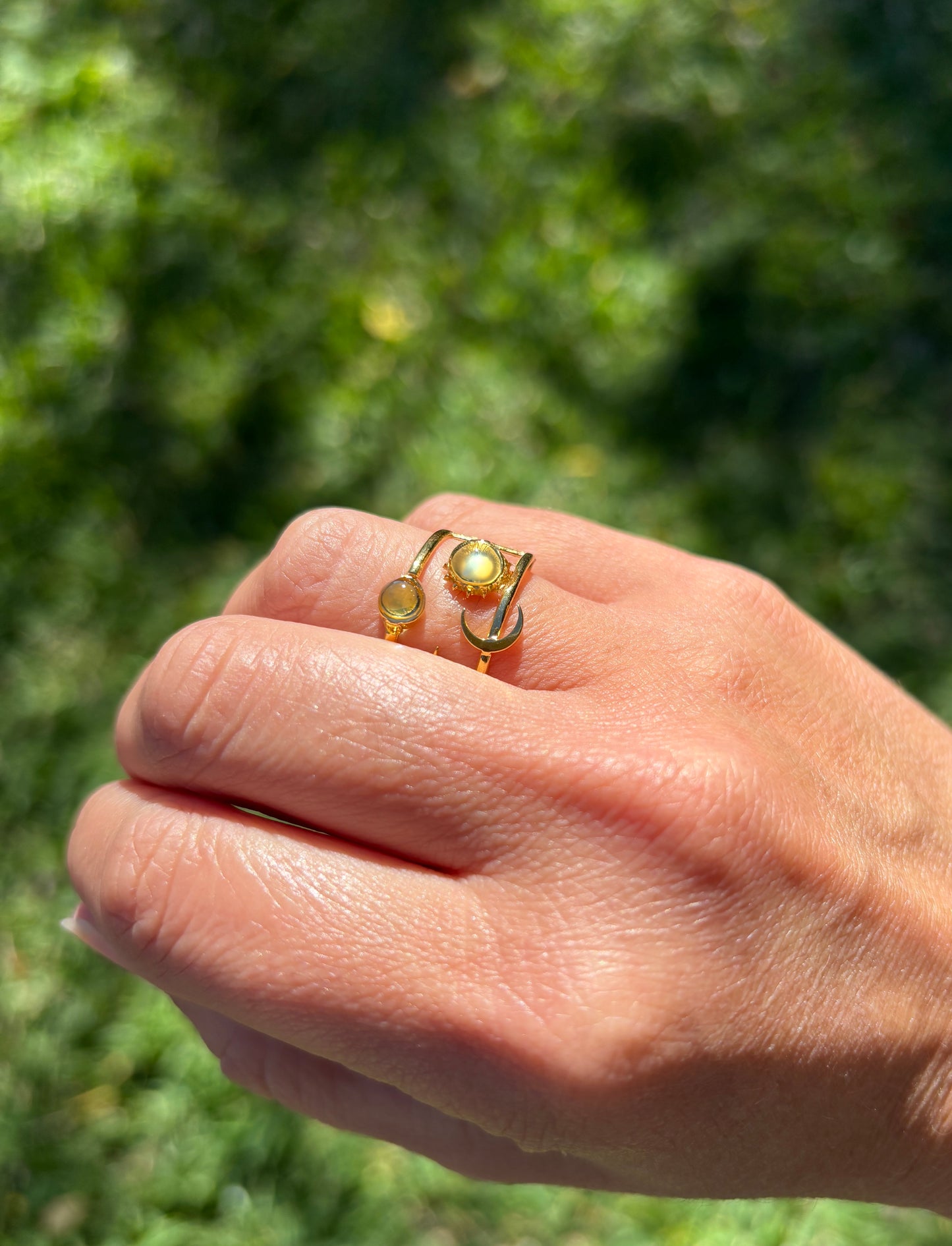 Mood Sea Glass™ Sun and Moon Ring