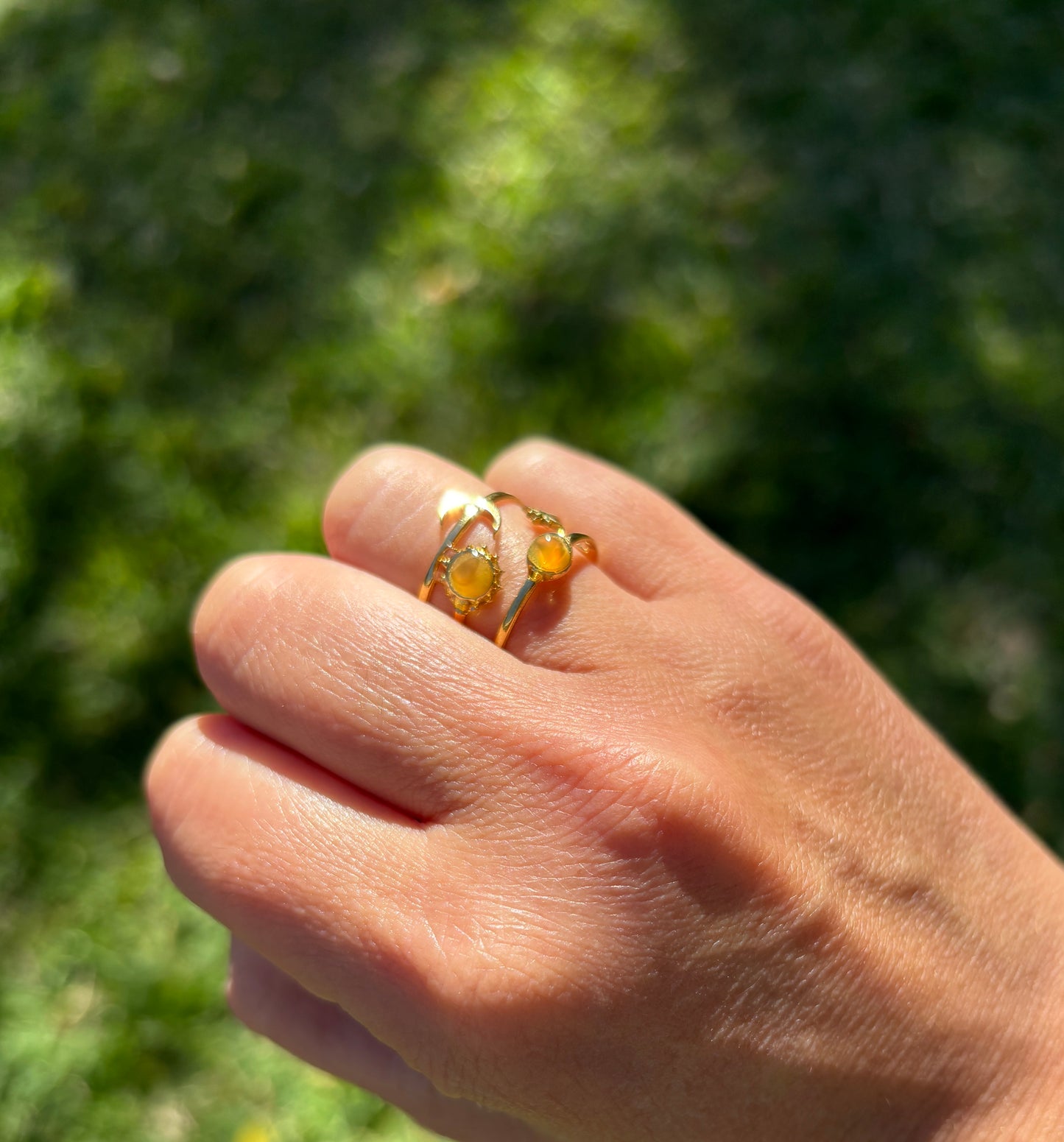 Mood Sea Glass™ Sun and Moon Ring