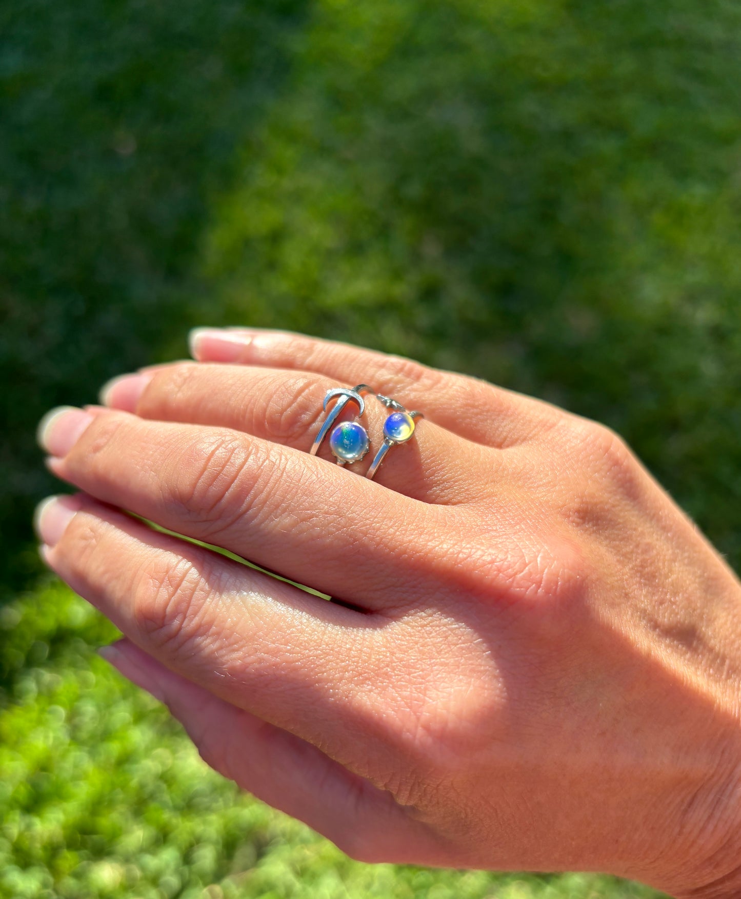 Mood Sea Glass™ Sun and Moon Ring