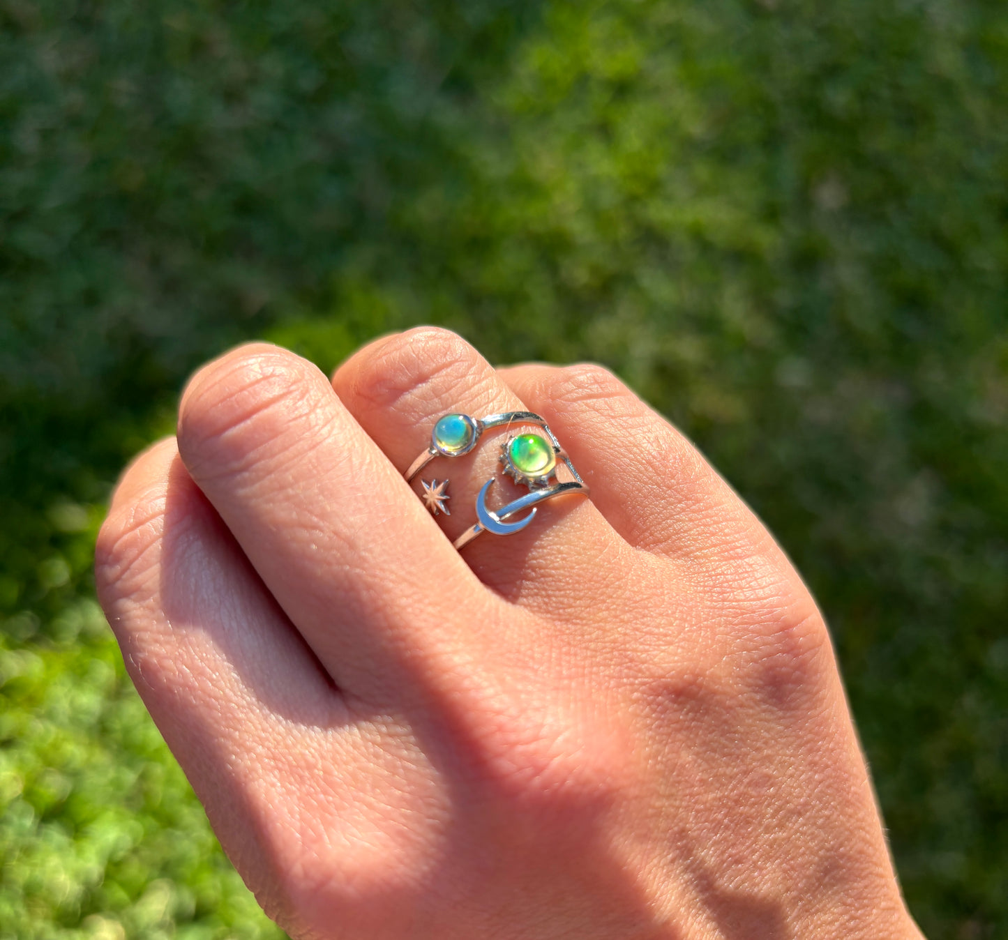 Mood Sea Glass™ Sun and Moon Ring