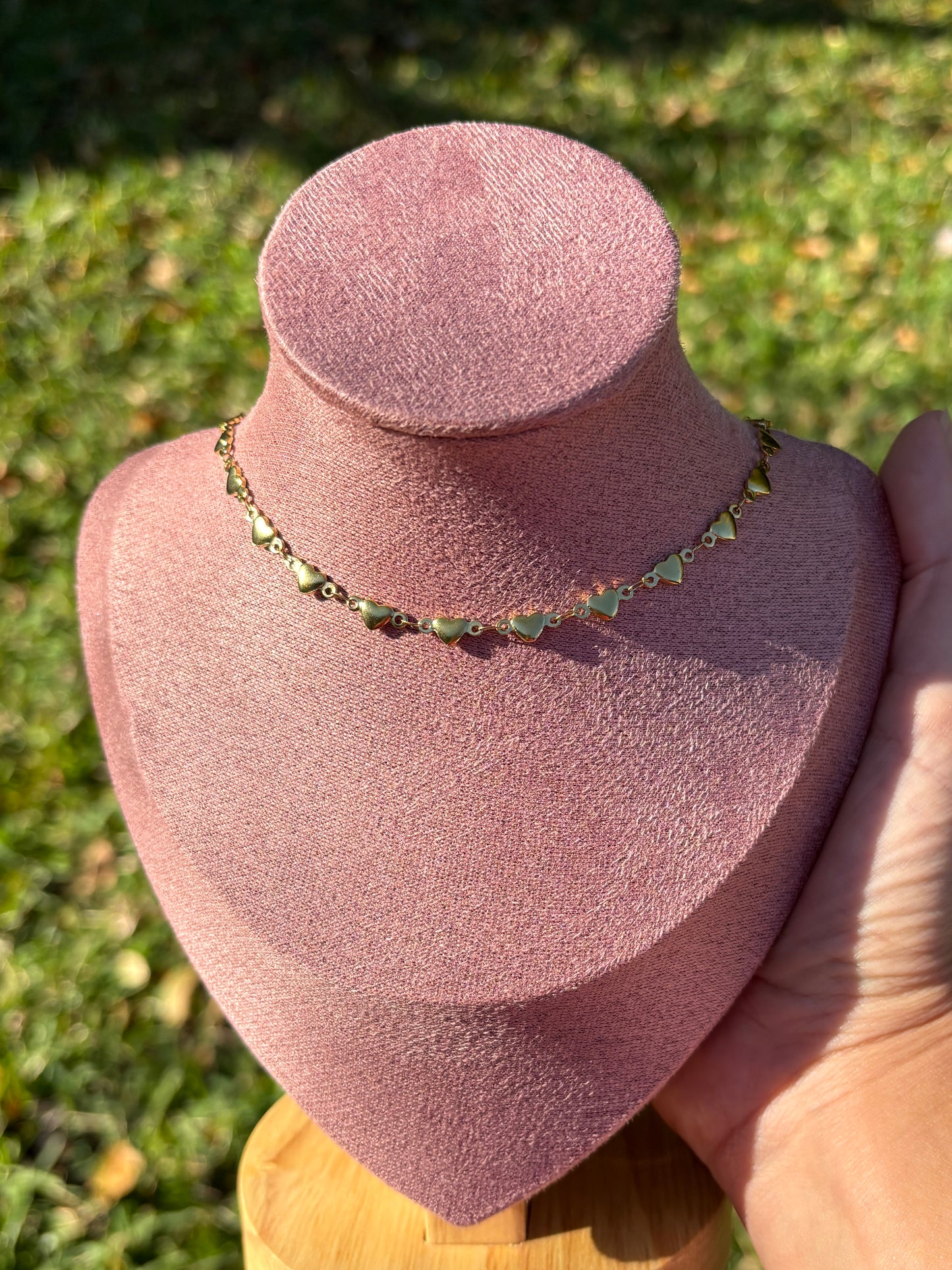 Hearts Gold Accent Chain