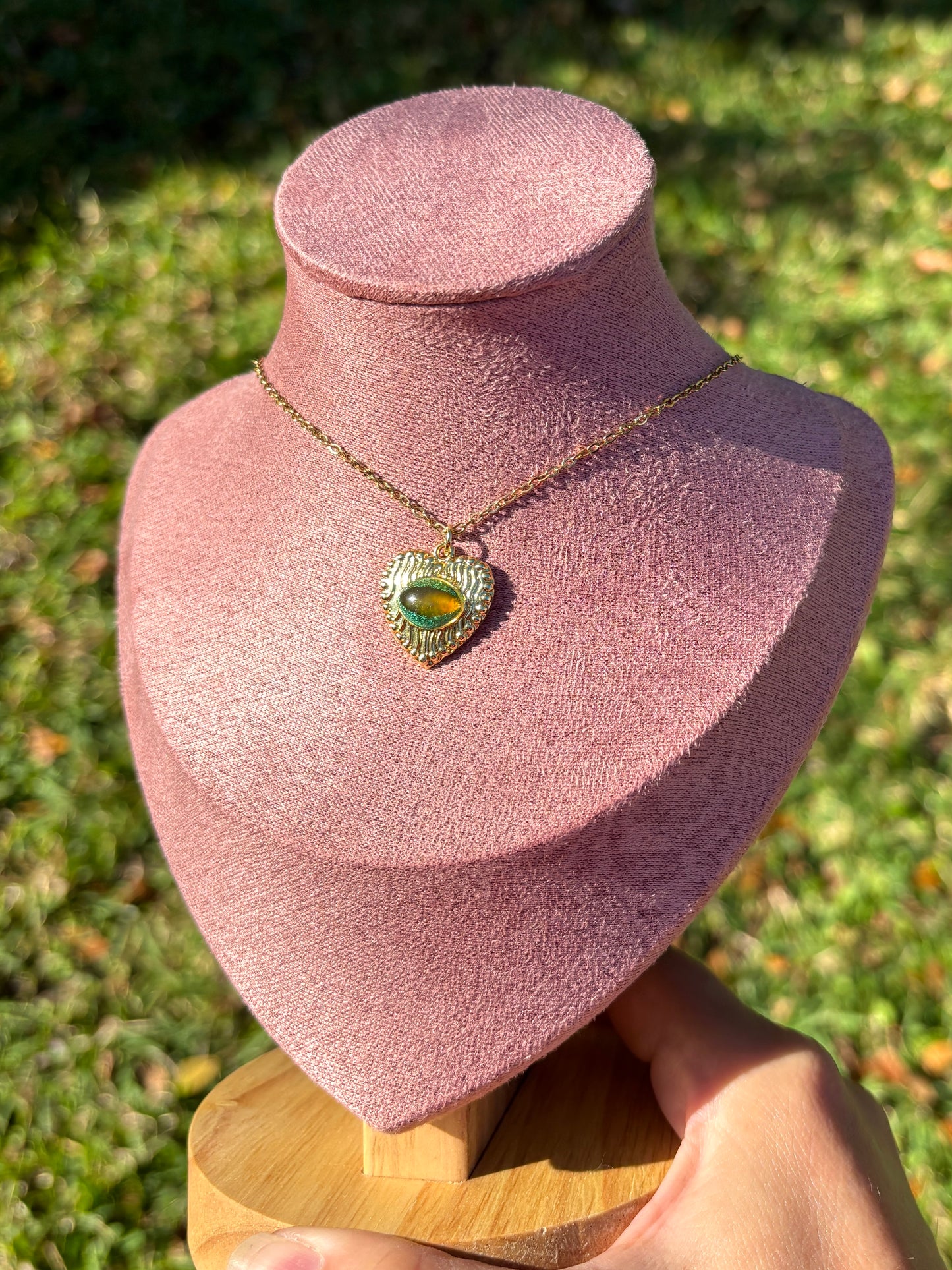 Mood Sea Glass™ Heart Pendant