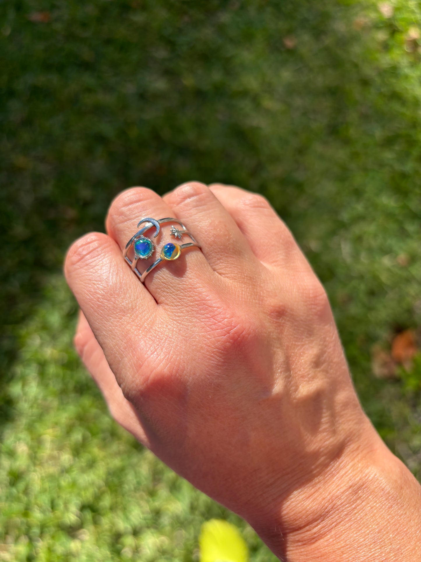 Mood Sea Glass™ Sun and Moon Ring