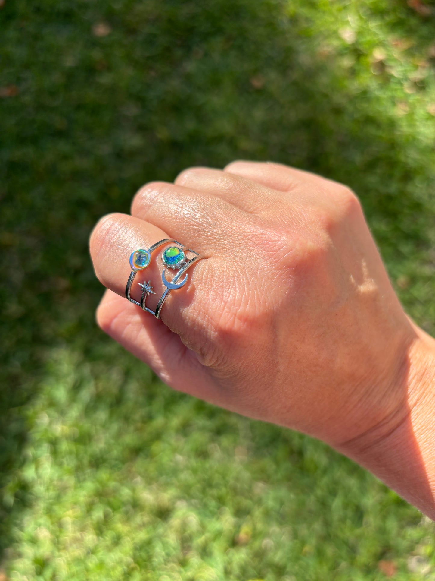 Mood Sea Glass™ Sun and Moon Ring