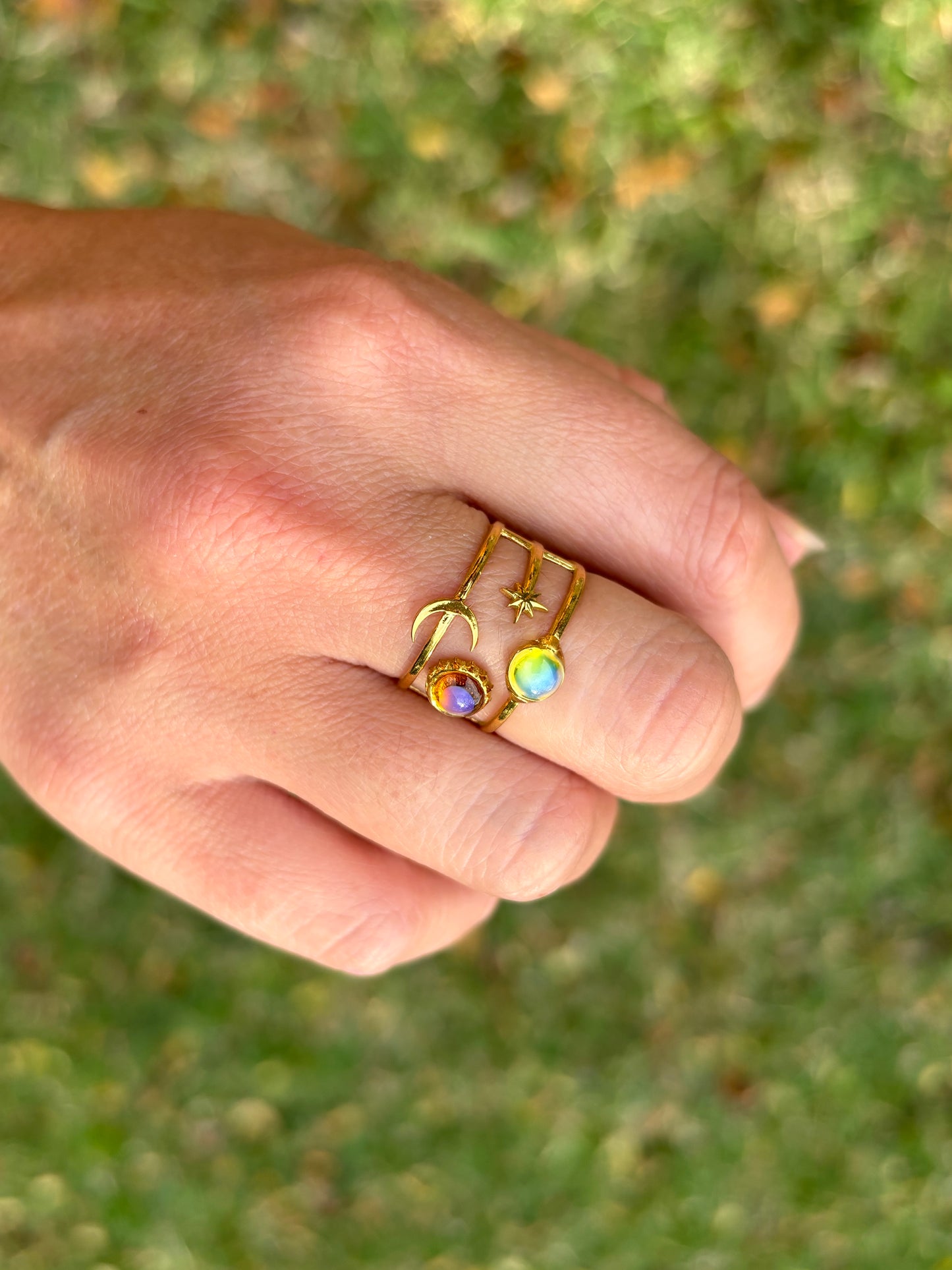 Mood Sea Glass™ Sun and Moon Ring