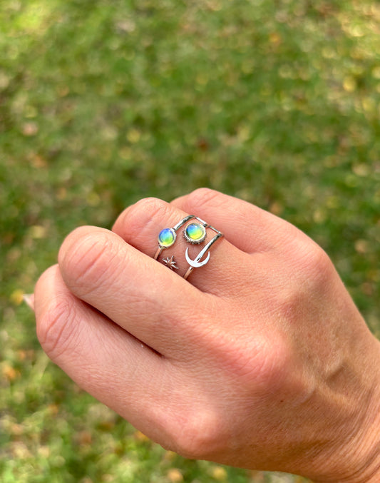 Mood Sea Glass™ Sun and Moon Ring