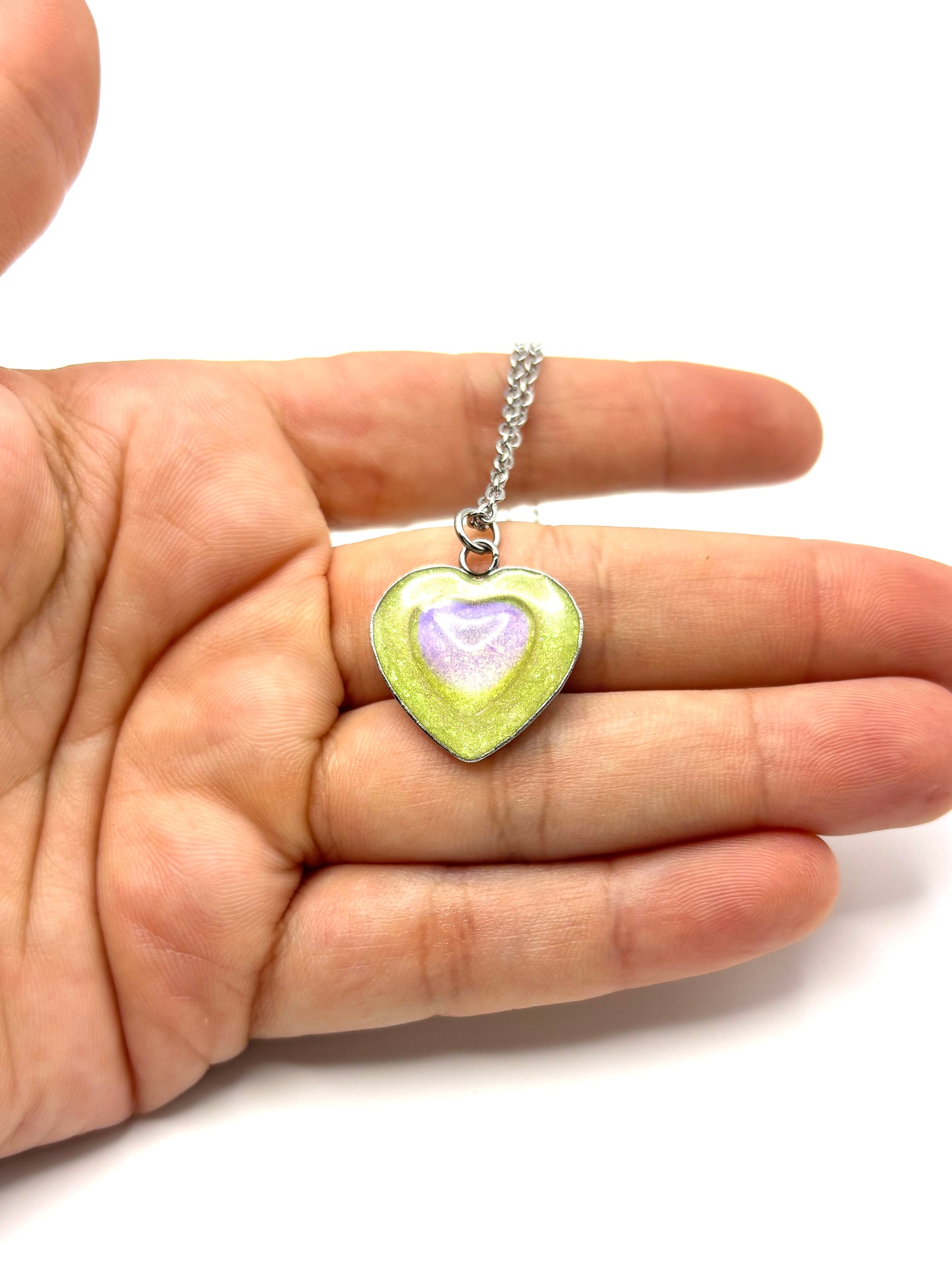 Mood Color Changing Heart Necklace