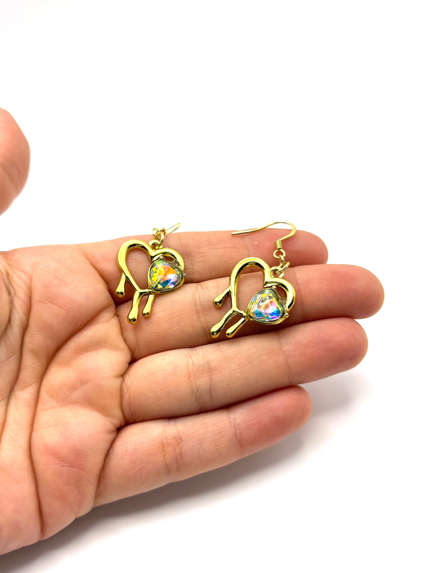 Australian Crystal Heart Earrings