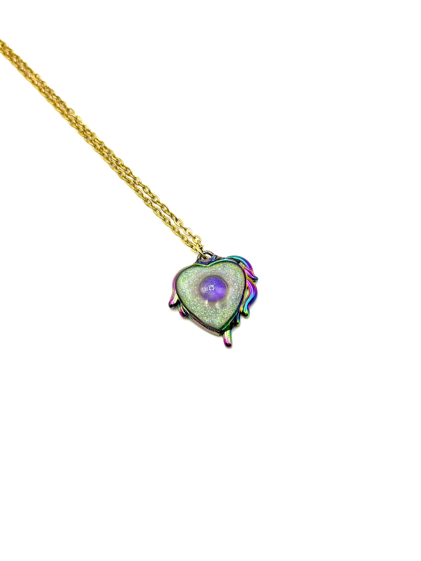 Sparkle Heart Mood Necklace