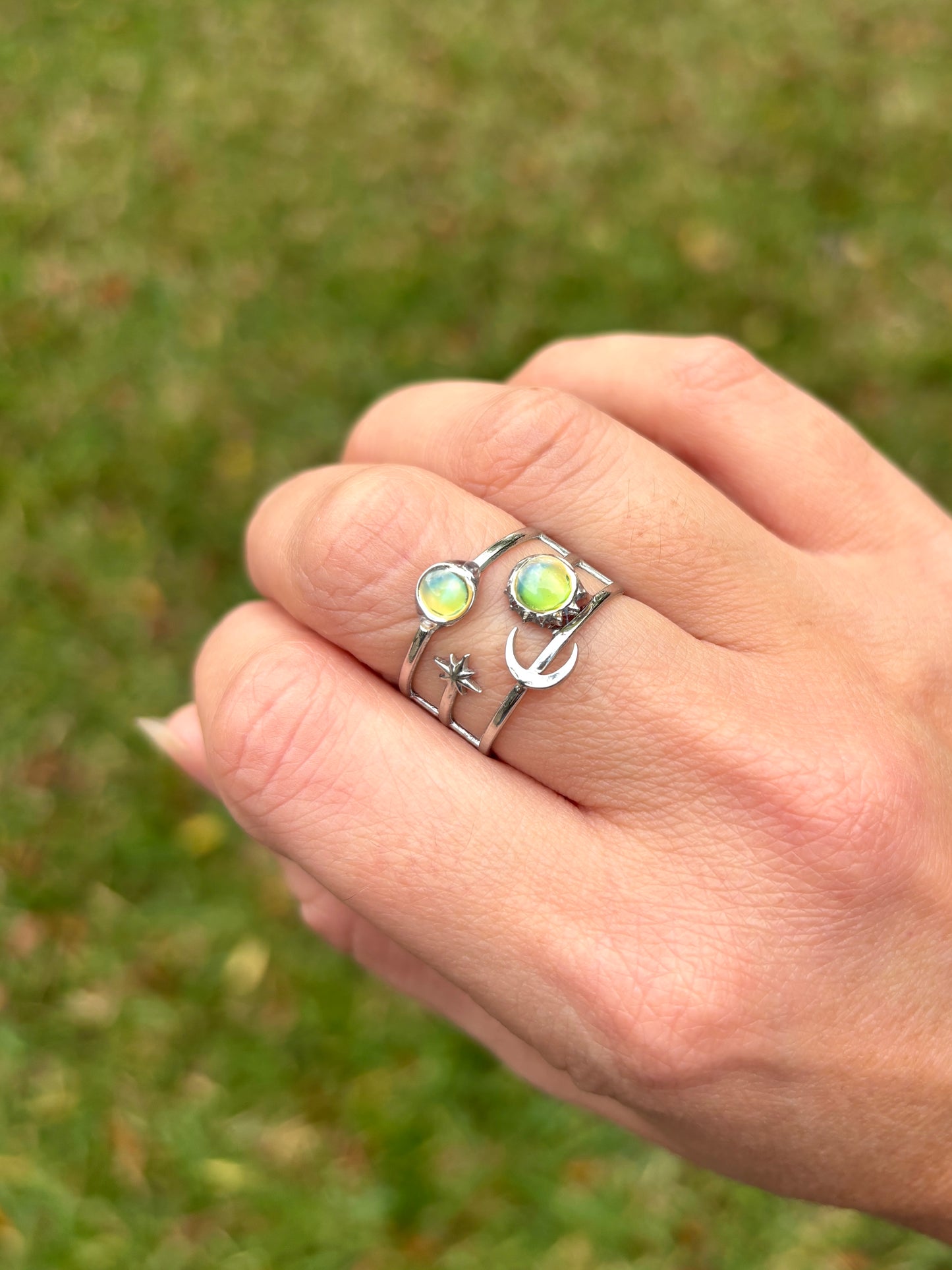 Mood Sea Glass™ Sun and Moon Ring