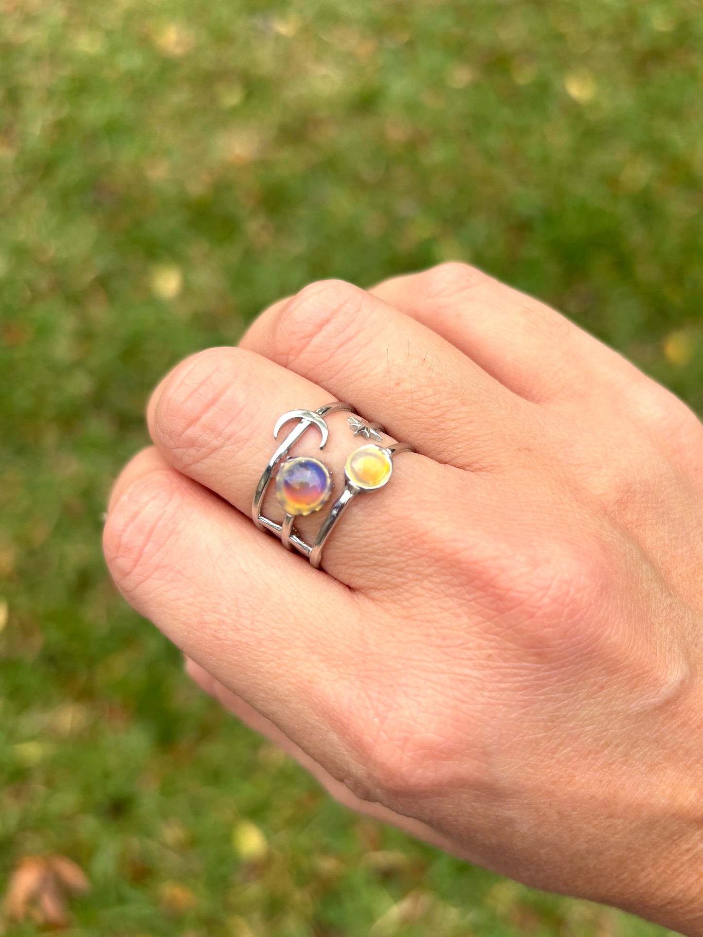 Mood Sea Glass™ Sun and Moon Ring