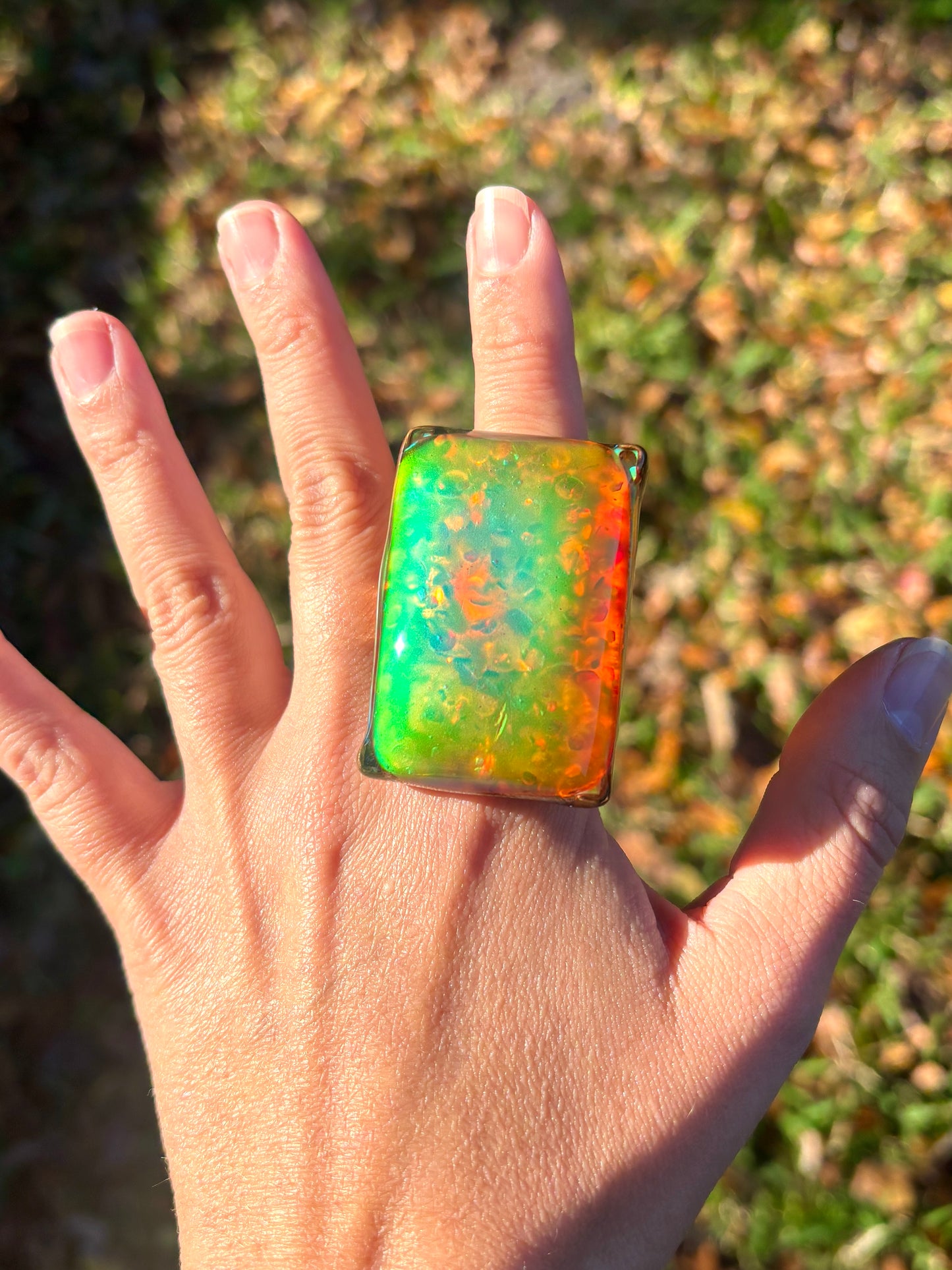 Color Changing Amber Mood Ring