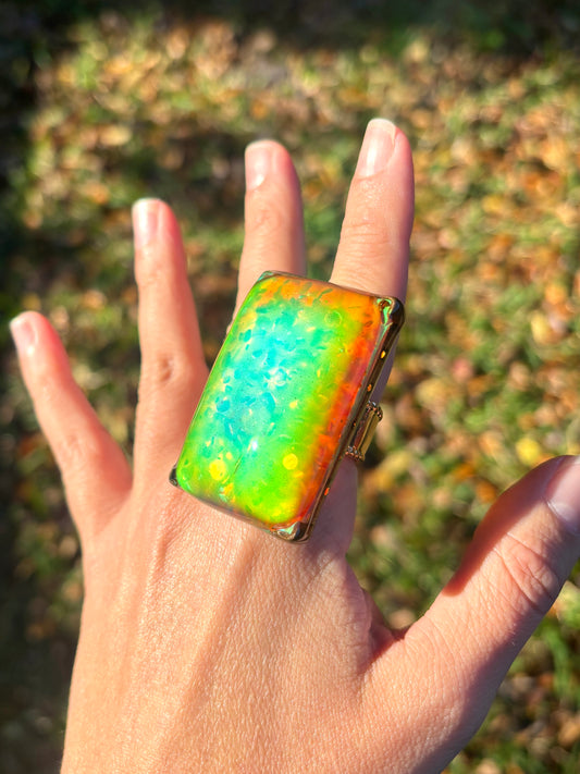 Color Changing Amber Mood Ring