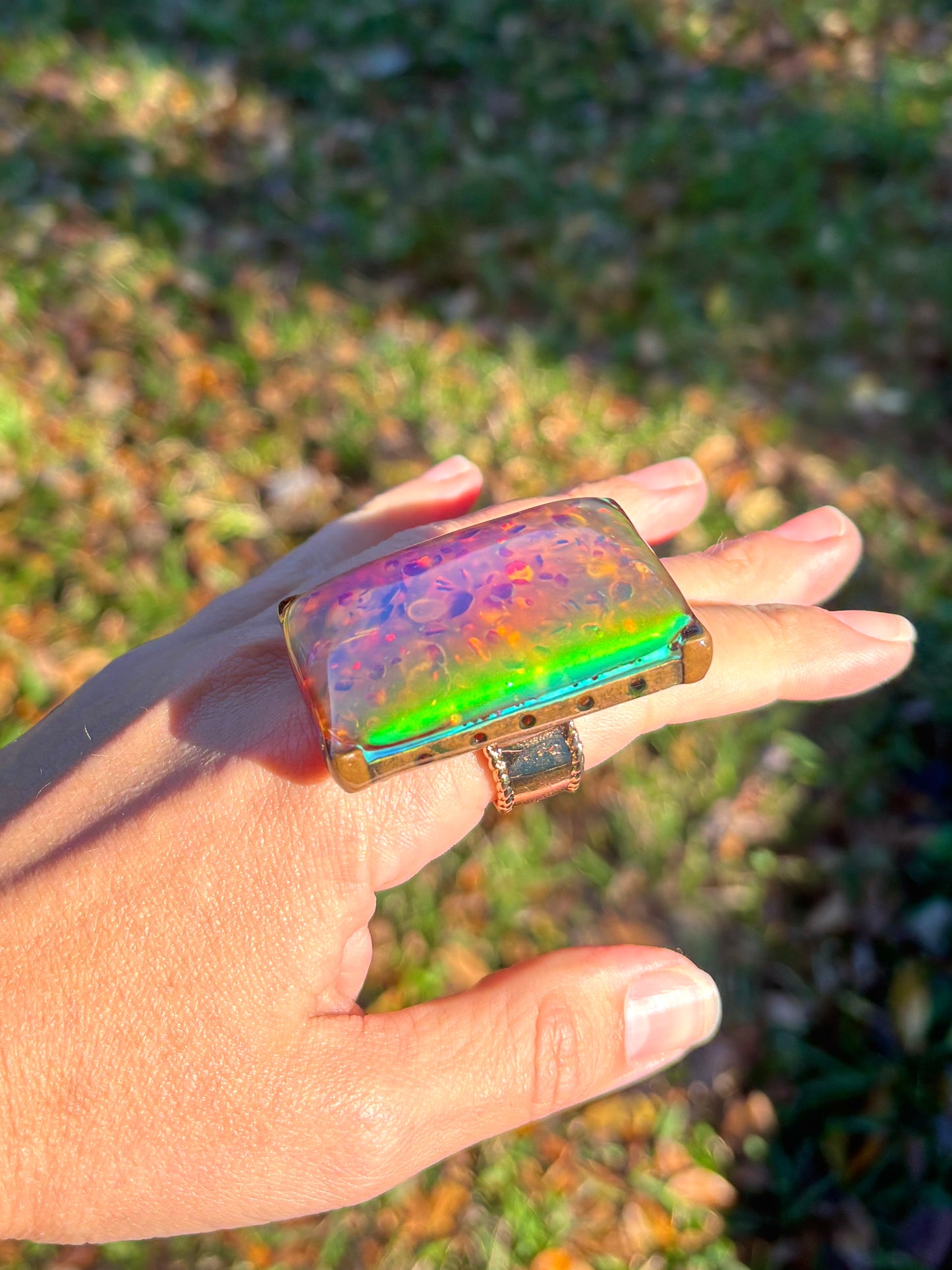 Color Changing Amber Mood Ring