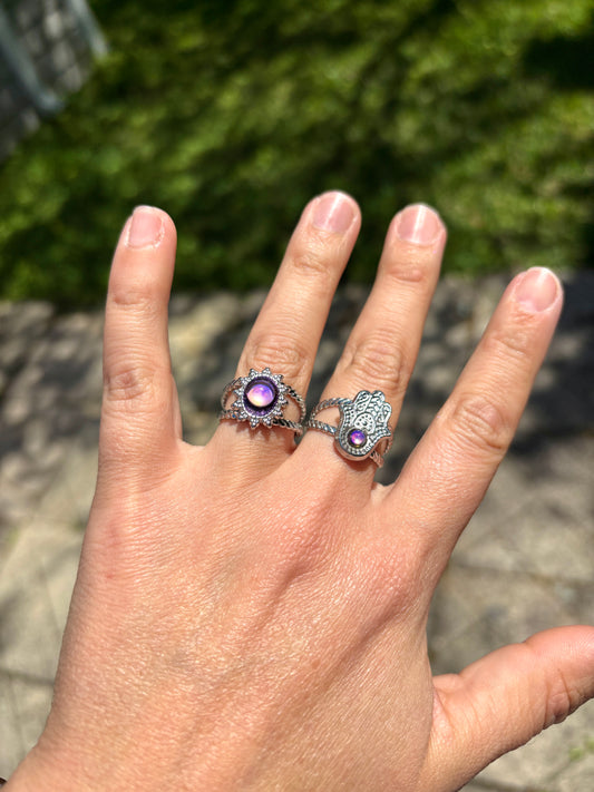 Hamsa Color Changing Mood Ring