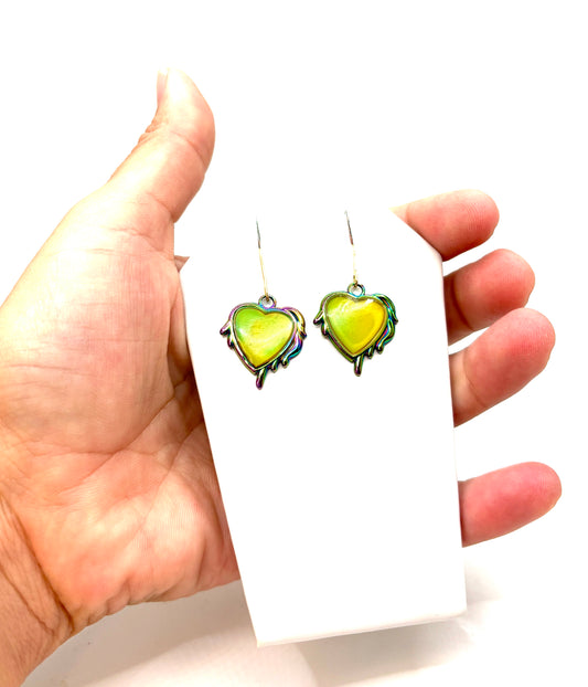 Color Changing Heart Earrings