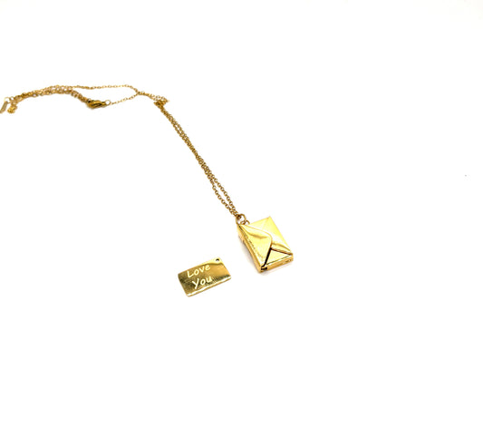 Love You Envelope Necklace