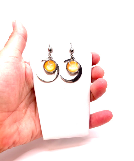 Color Changing Mood Moon Earrings
