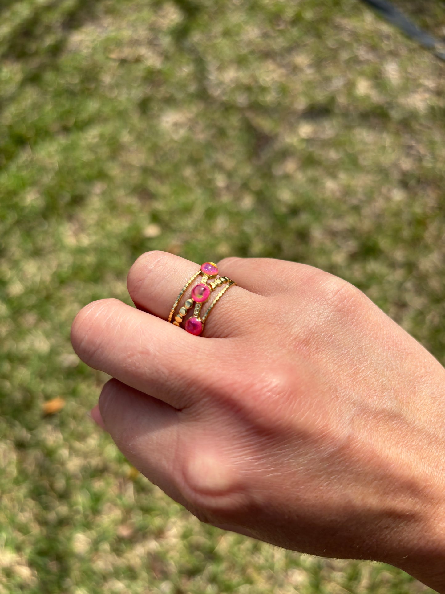 Mood Sea Glass™ Trio Stone Ring