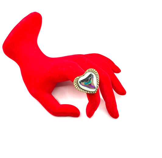 Mood Shark Tooth Heart Ring