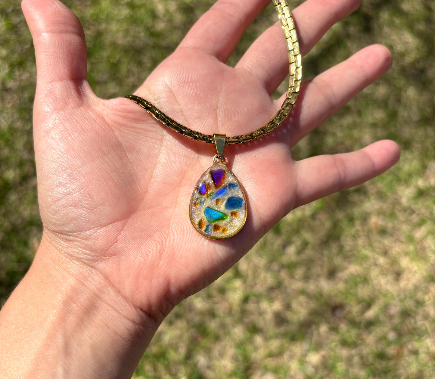 Mood Sea Glass™ Mosaic Pendant