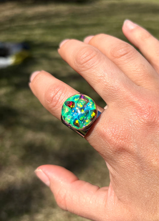 Mood Sea Glass™ Mosaic Ring