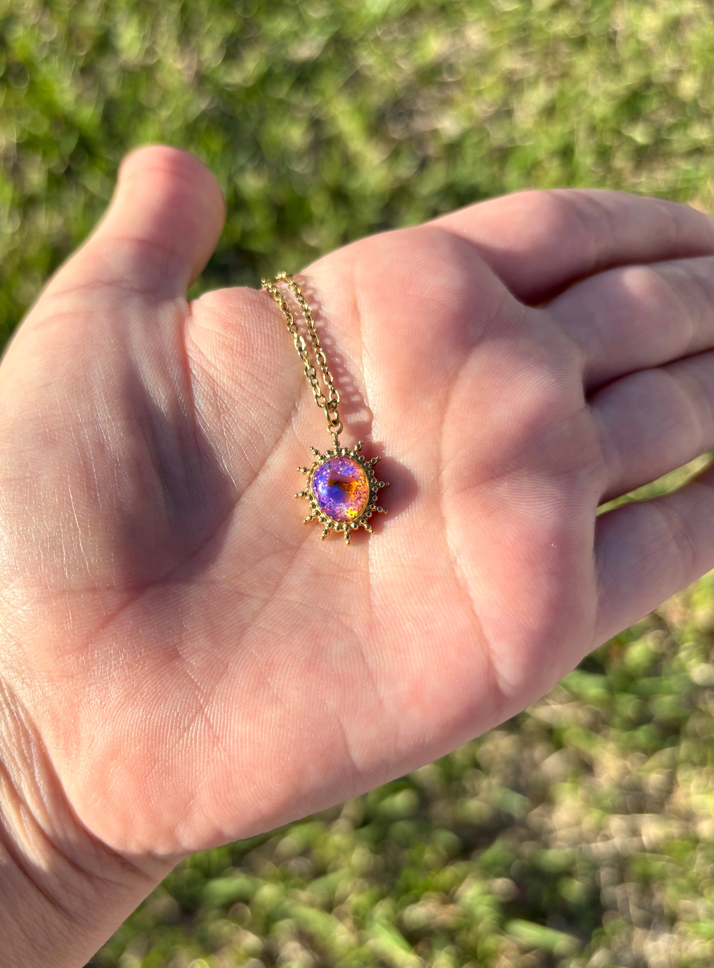 Mood Sea Glass™ Sun Necklace
